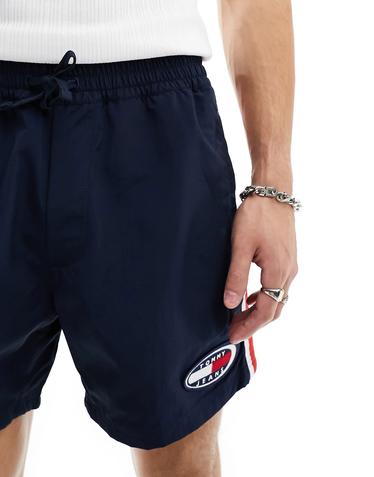 Tommy Jeans archive runner shorts in navy - ASOS Sample Sale EU Store
