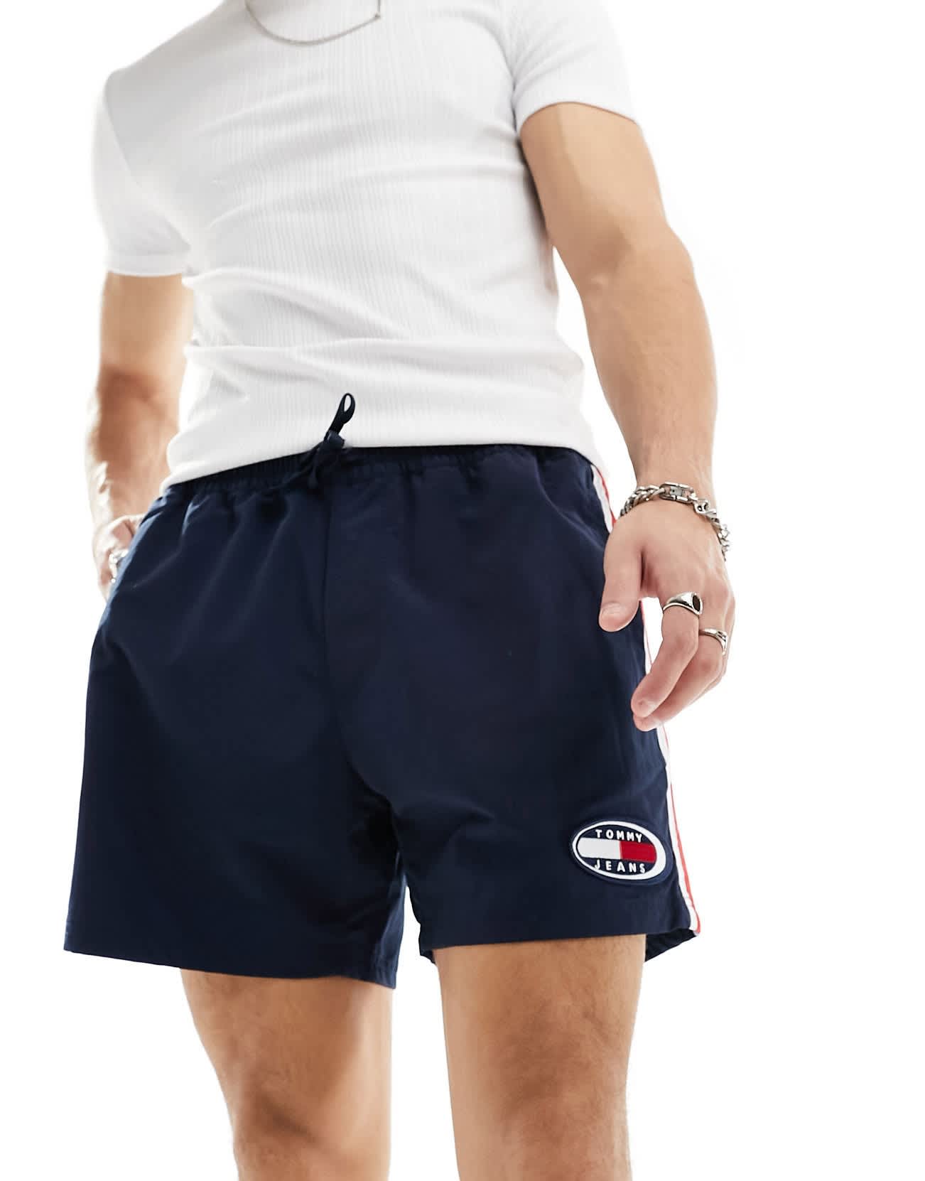 Tommy Jeans archive runner shorts in navy - ASOS Sample Sale EU Store