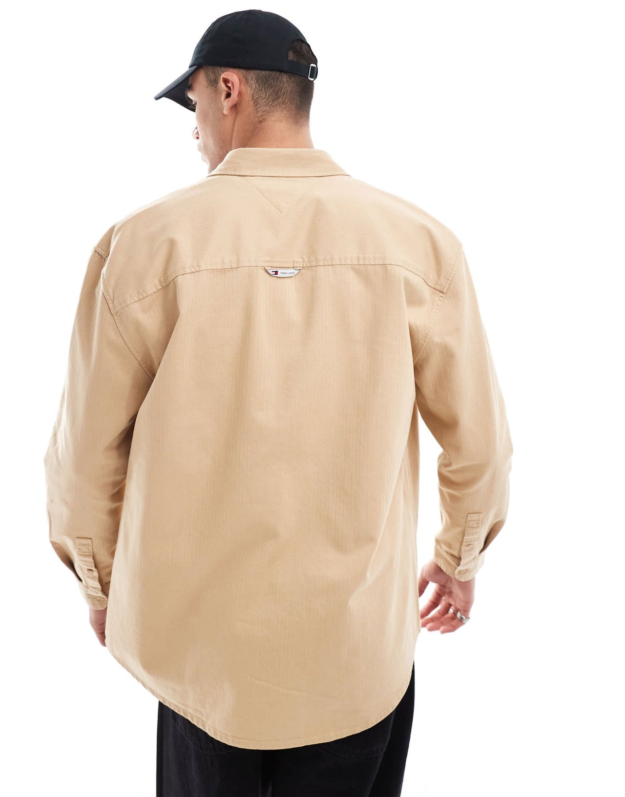 Tommy Jeans archive utility shirt in sand - ASOS Sample Sale EU Store