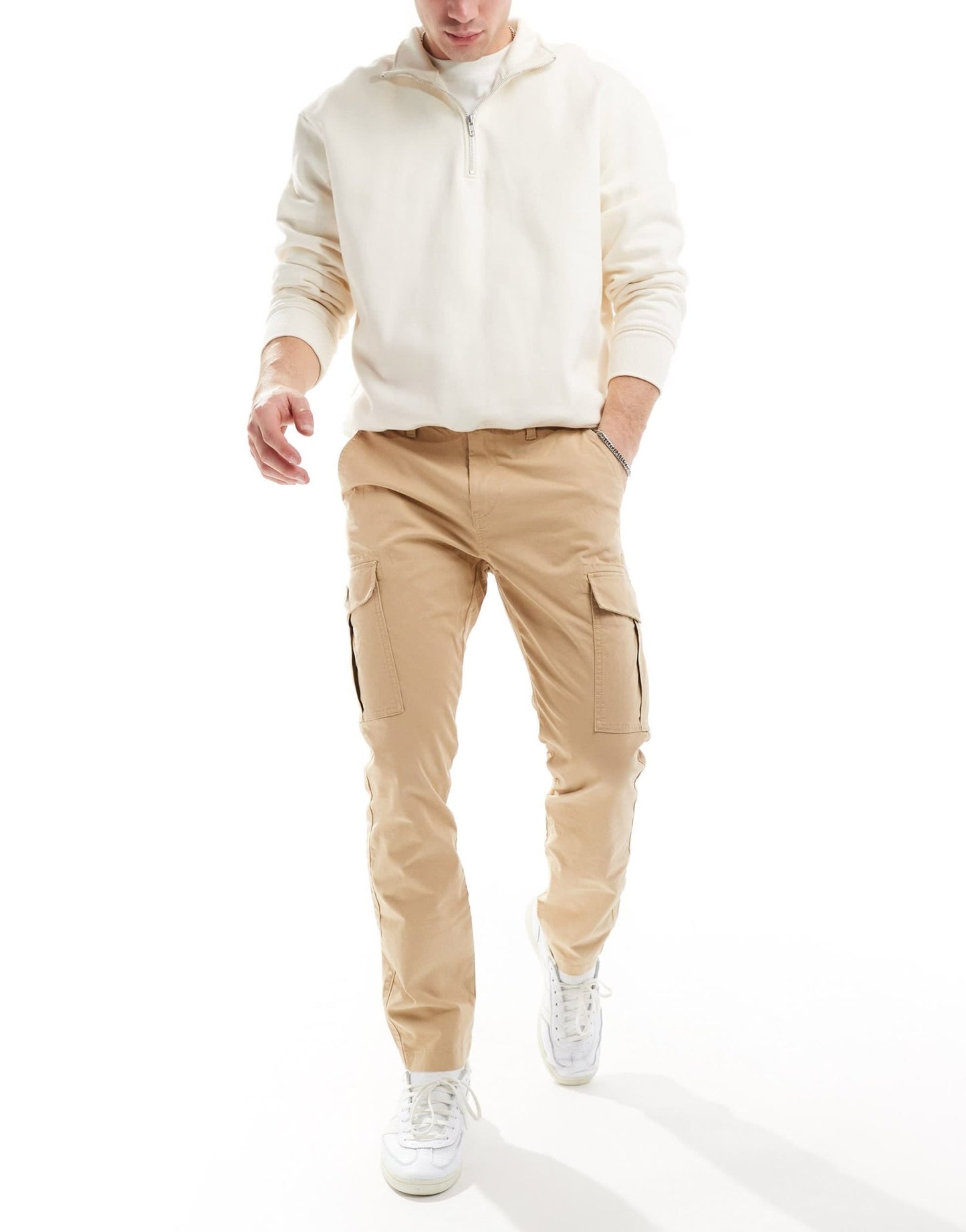 Tommy Jeans Austin cargo trousers in sand - ASOS Sample Sale EU Store