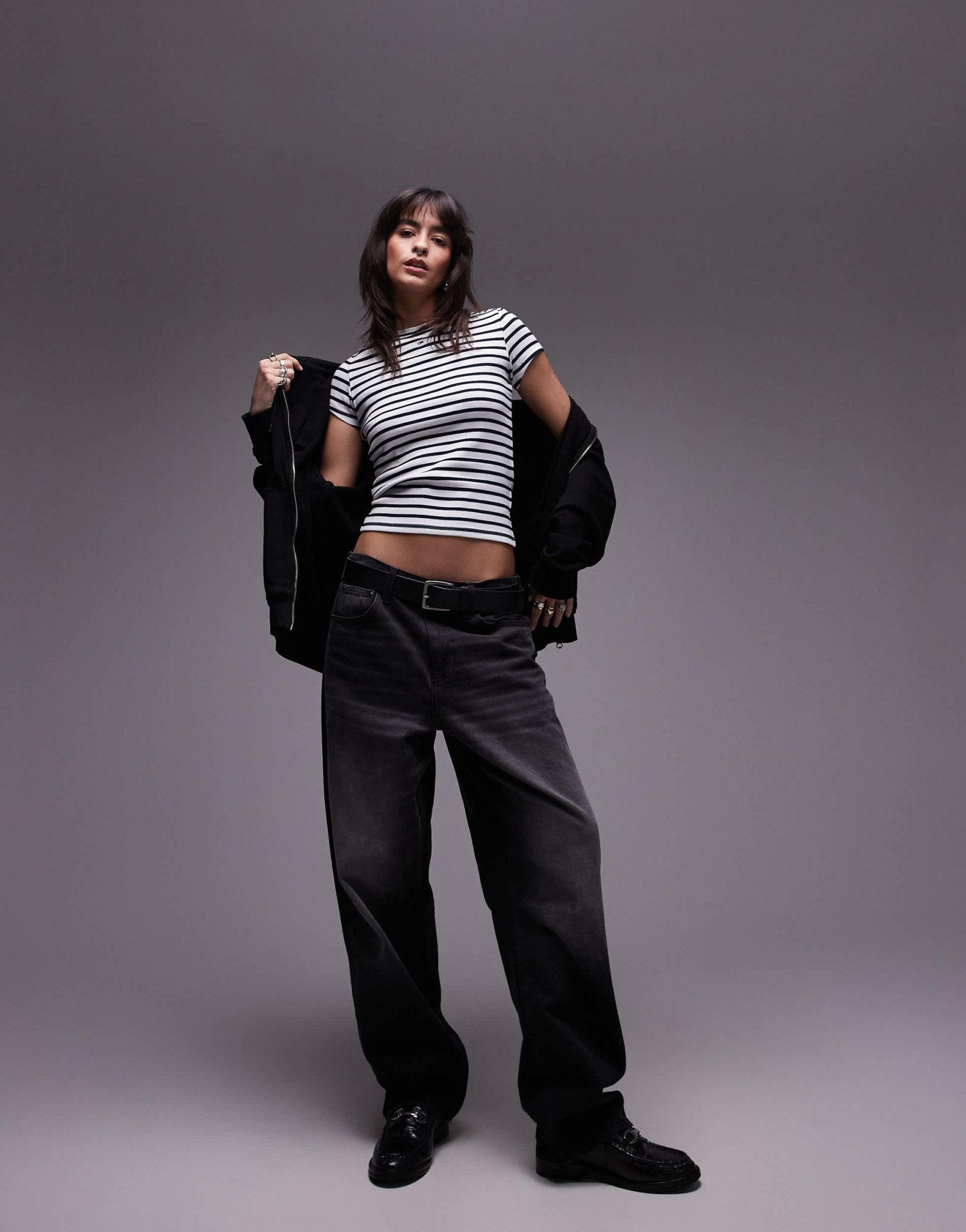 Tommy Jeans badge rib t-shirt in stripe - ASOS Sample Sale EU Store