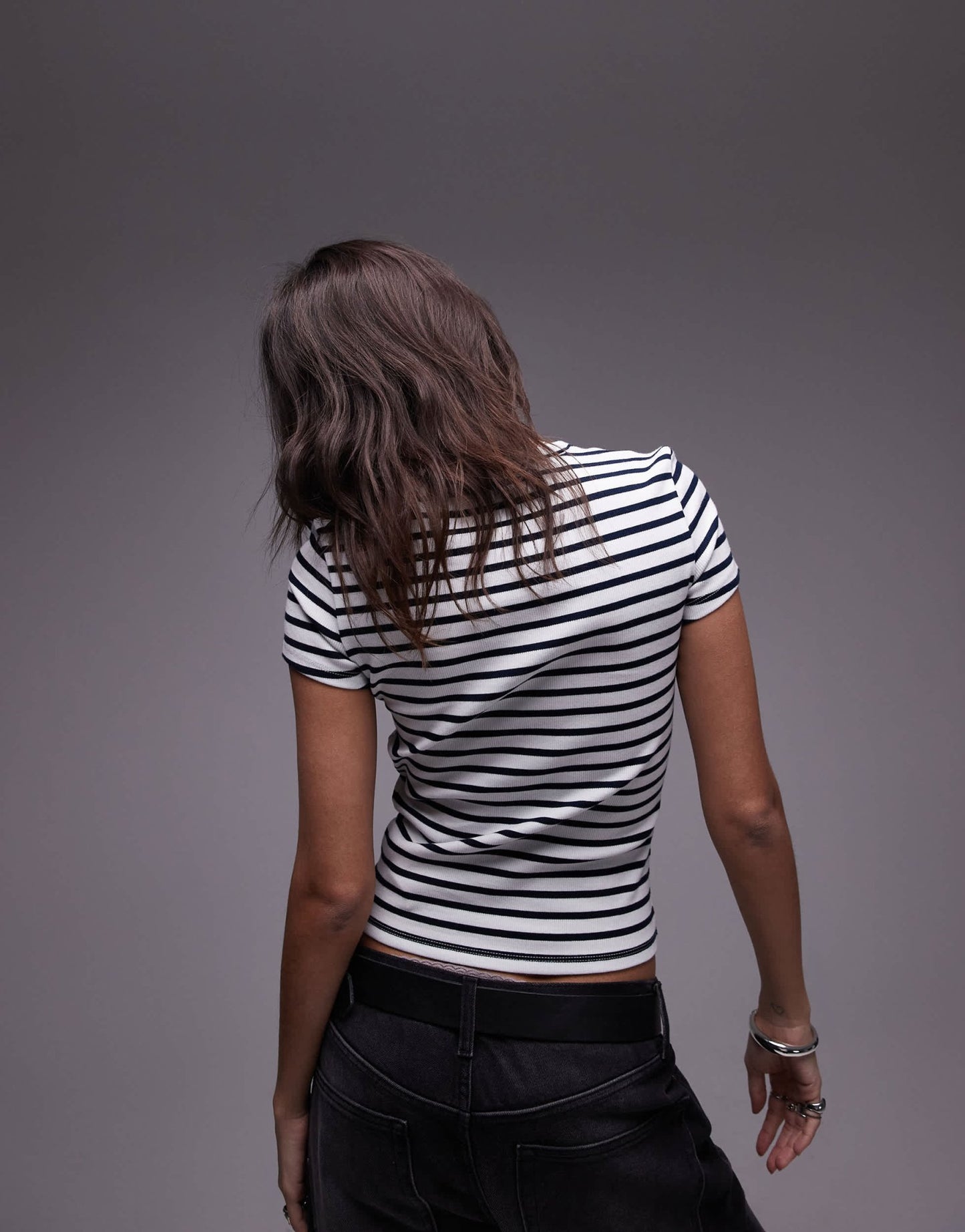 Tommy Jeans badge rib t-shirt in stripe - ASOS Sample Sale EU Store