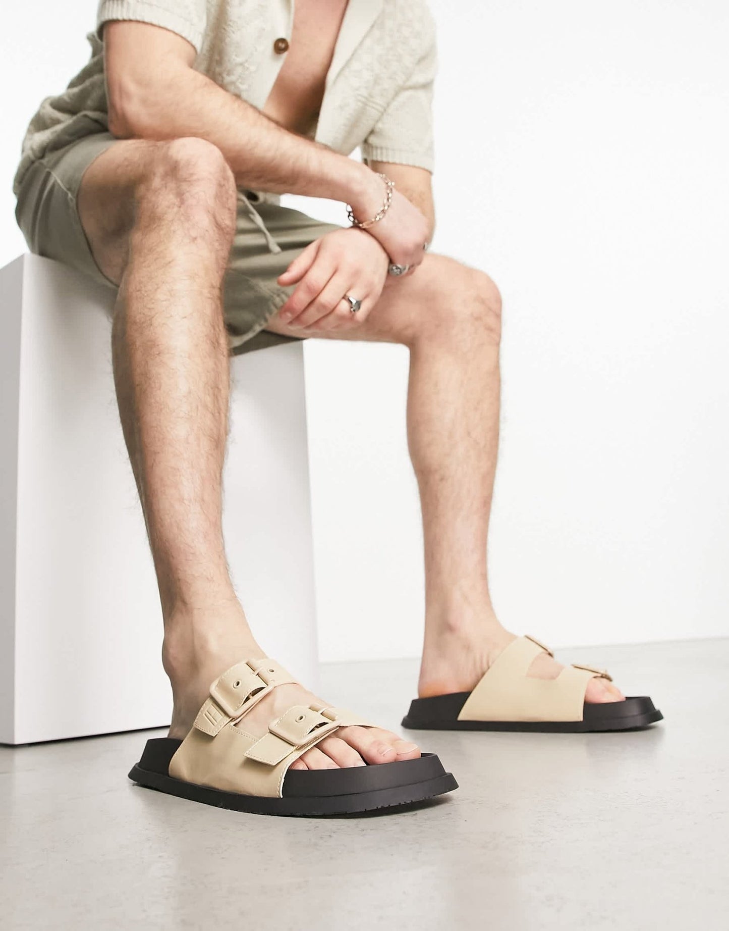 Tommy Jeans buckle sandals in beige - ASOS Sample Sale EU Store