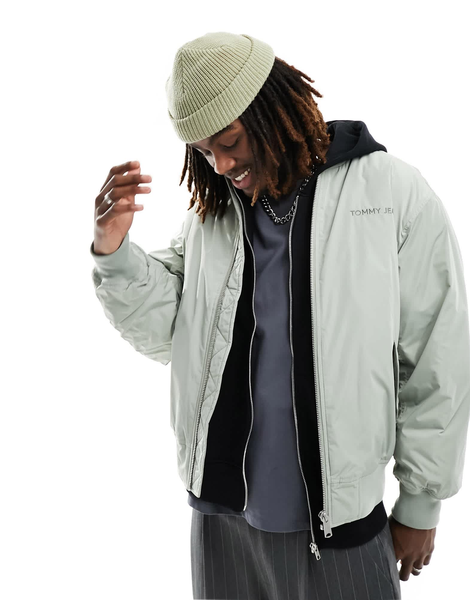 Tommy Jeans classics bomber jacket in greige - ASOS Sample Sale EU Store