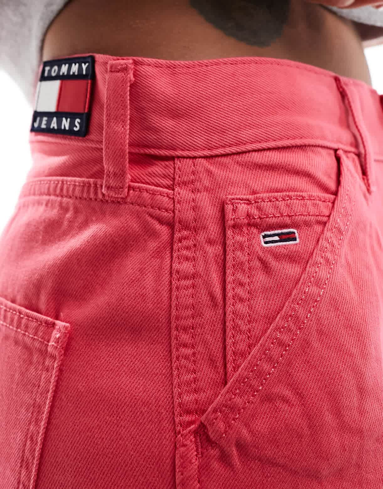 Tommy Jeans co - ord daisy low rise baggy carpenter jean in pink - ASOS Sample Sale EU Store