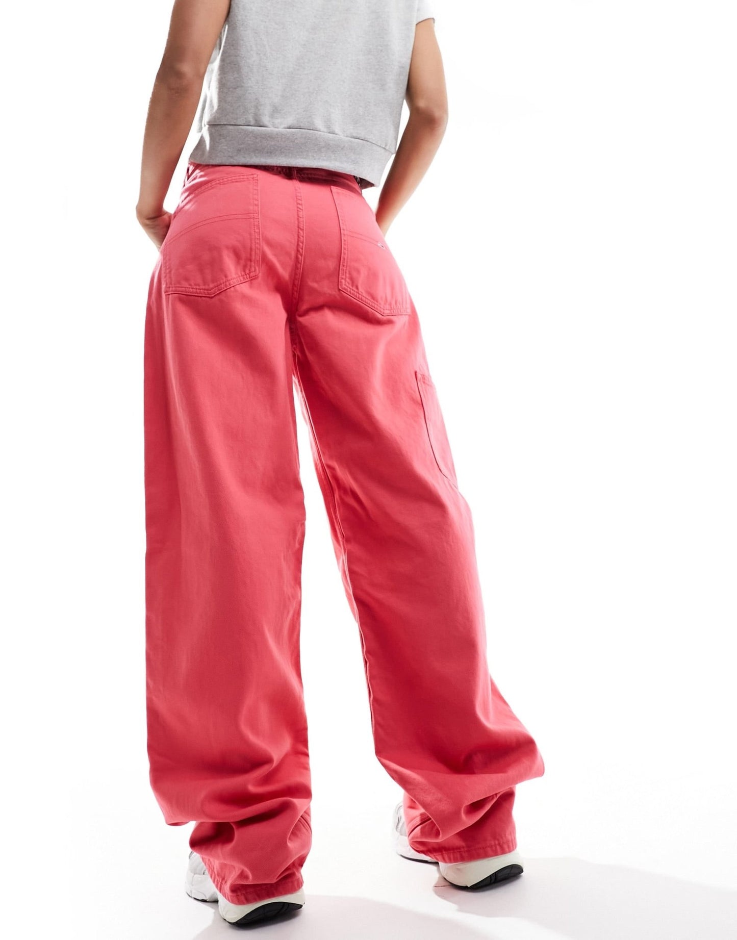 Tommy Jeans co - ord daisy low rise baggy carpenter jean in pink - ASOS Sample Sale EU Store