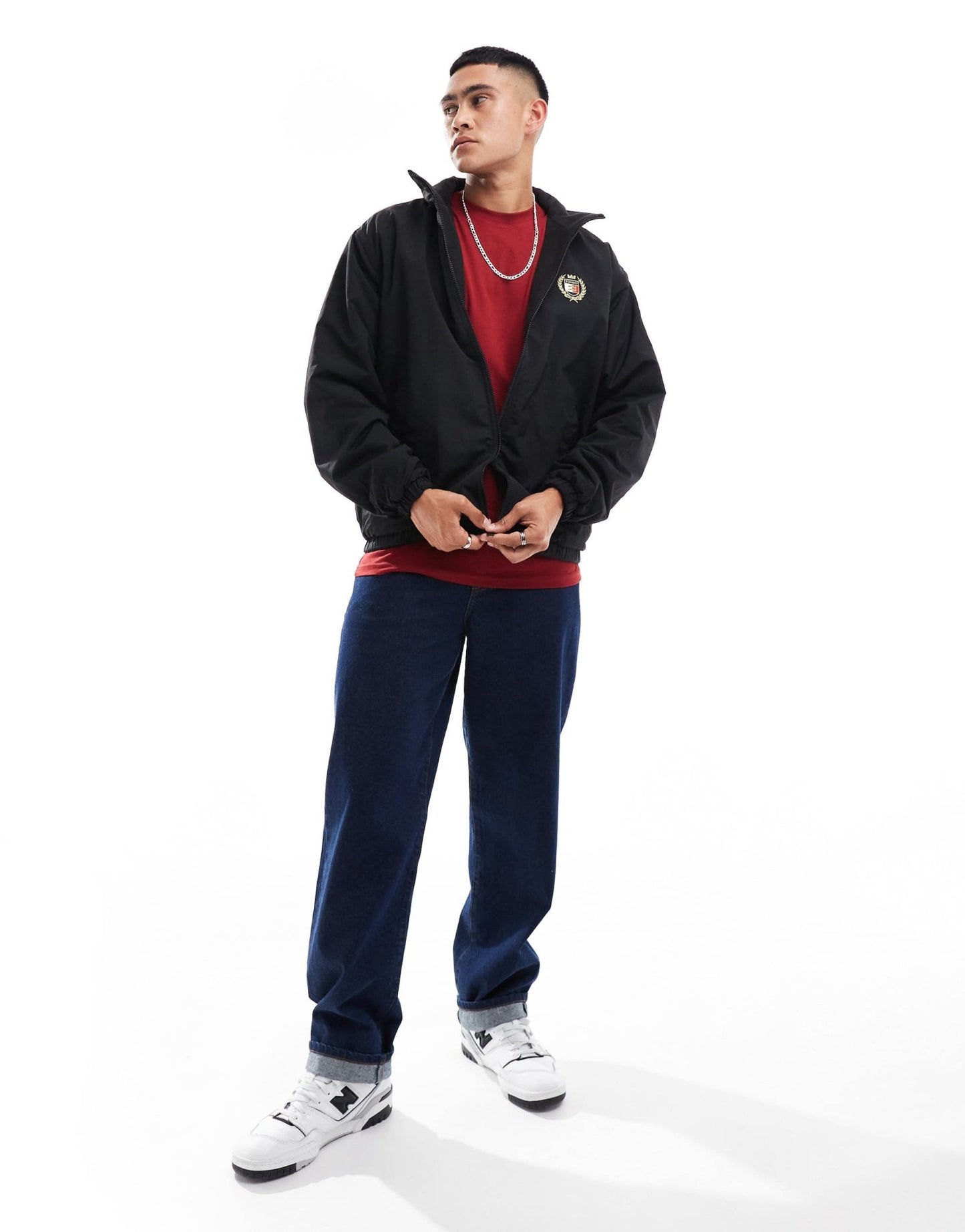 Tommy Jeans crest teddy reversible jacket in black - ASOS Sample Sale EU Store