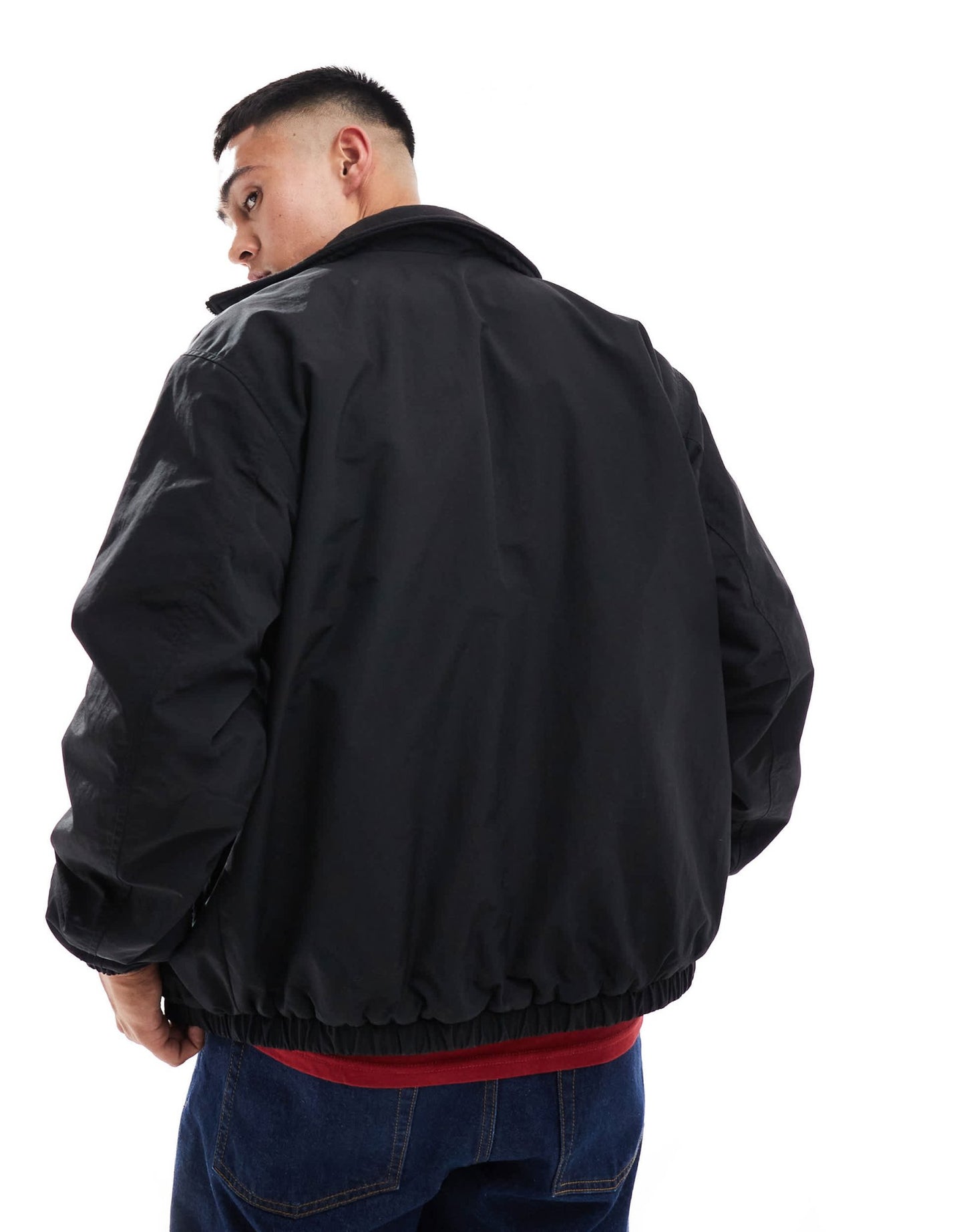 Tommy Jeans crest teddy reversible jacket in black - ASOS Sample Sale EU Store