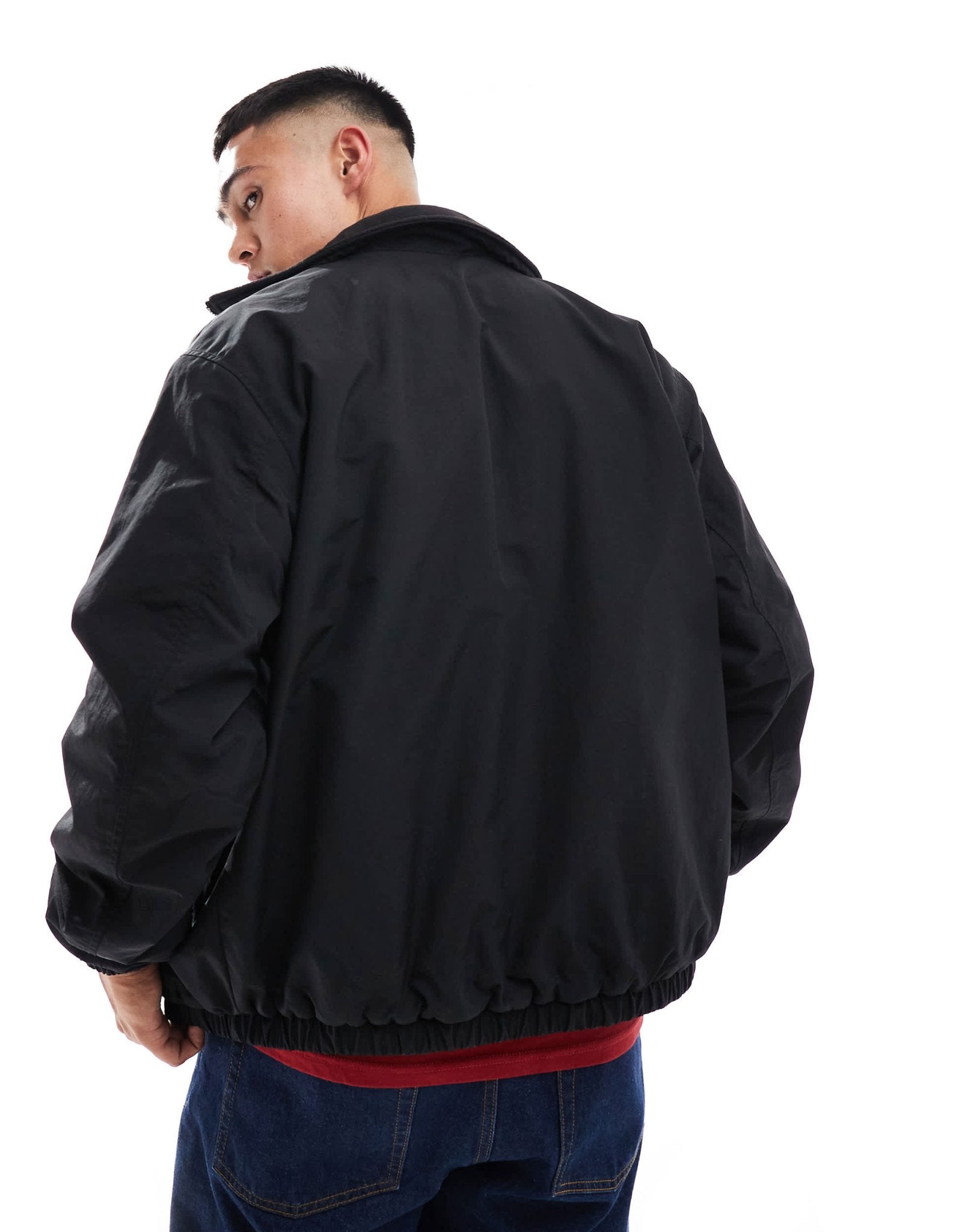 Tommy Jeans crest teddy reversible jacket in black - ASOS Sample Sale EU Store