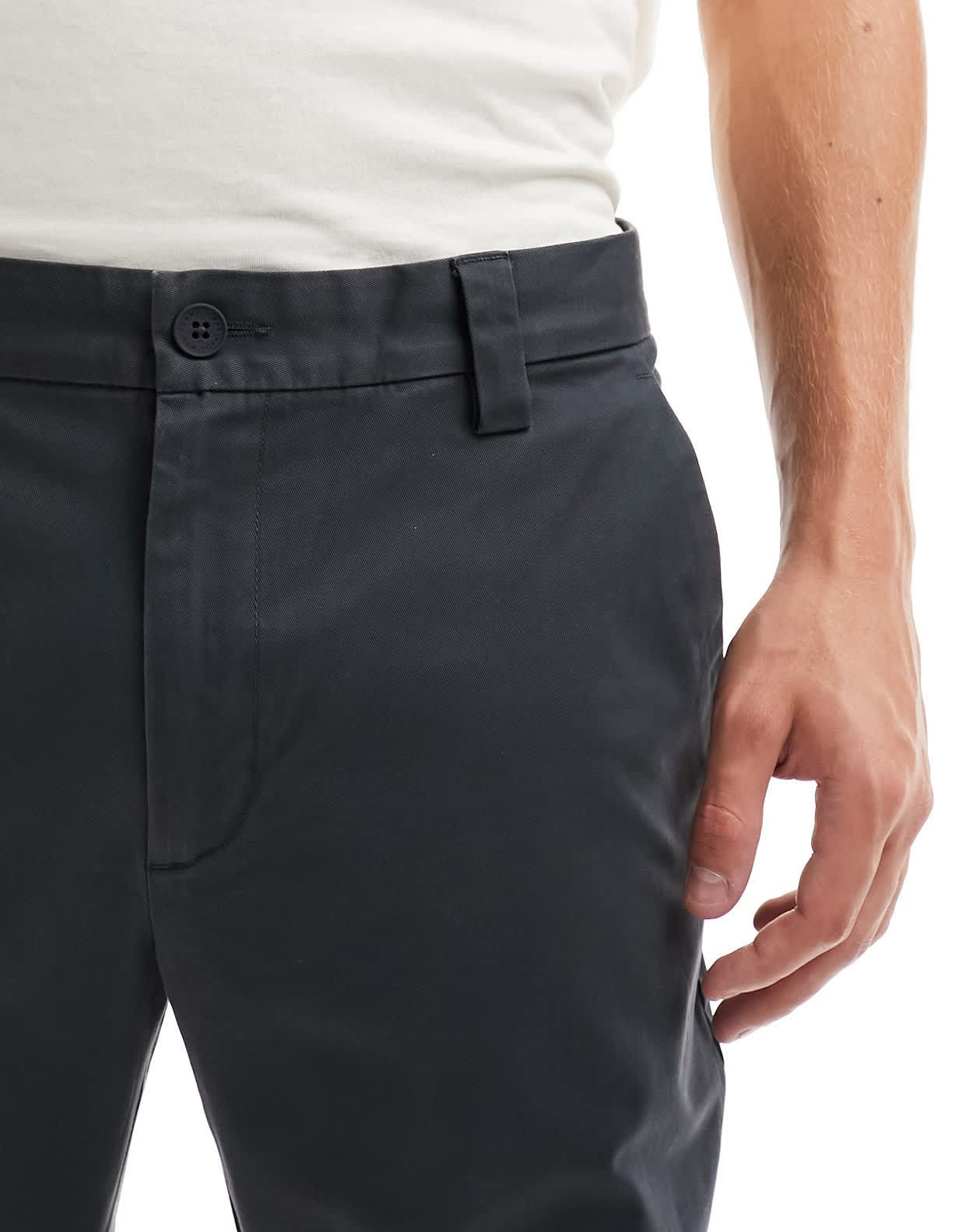 Tommy Jeans dad chinos in charcoal - ASOS Sample Sale EU Store