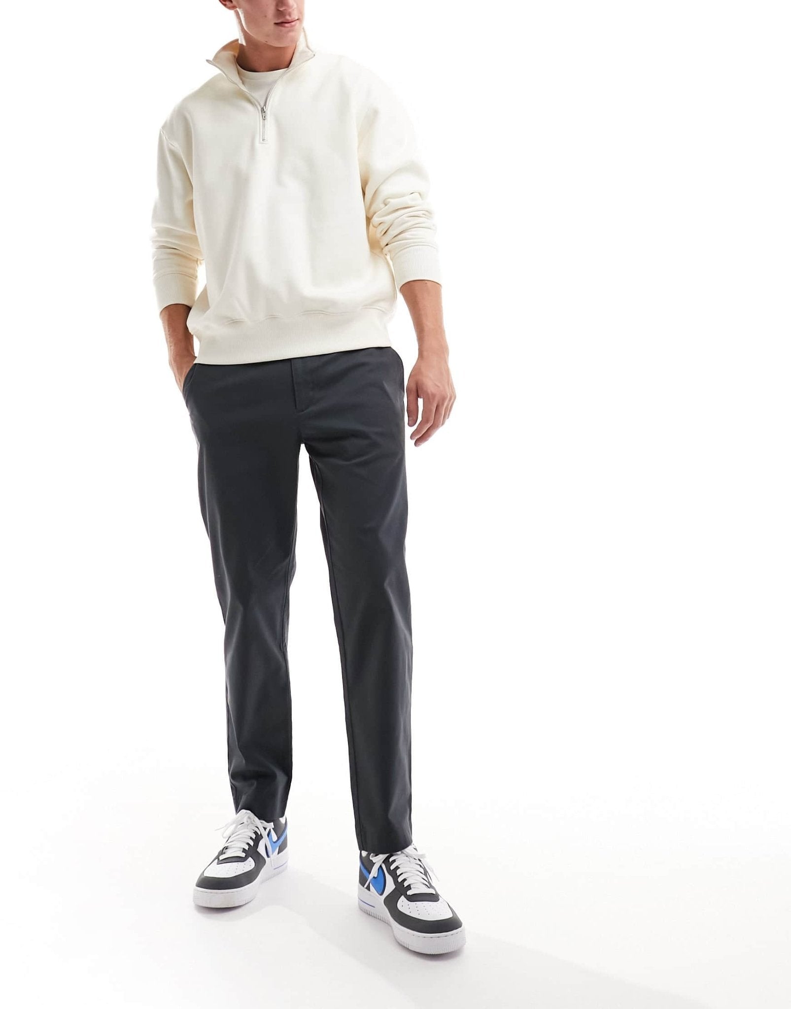 Tommy Jeans dad chinos in charcoal - ASOS Sample Sale EU Store