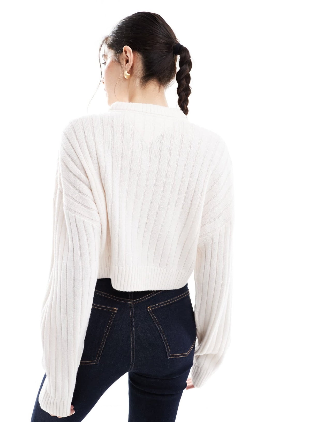 Tommy Jeans flag knit jumper in white - ASOS Sample Sale EU Store