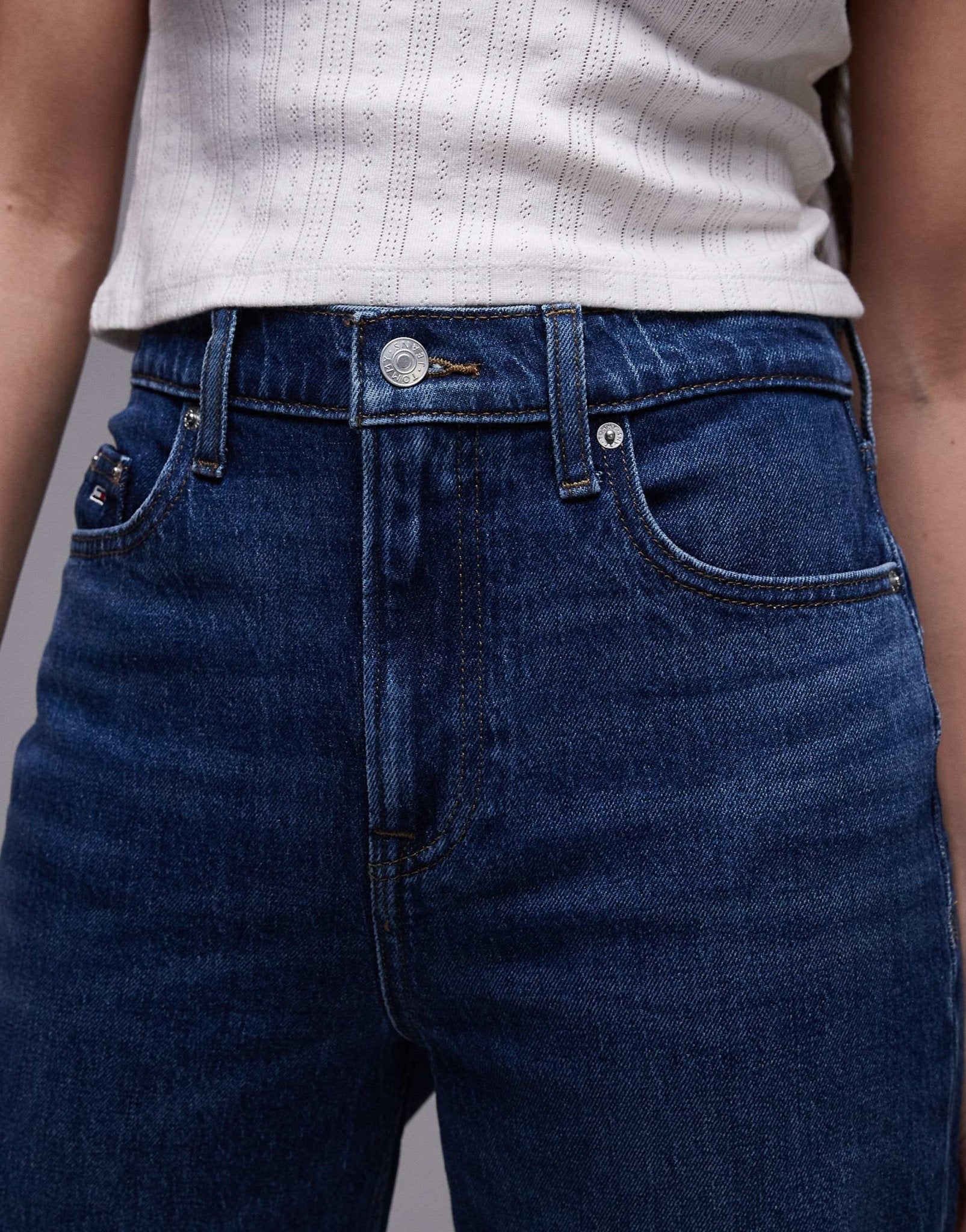Tommy Jeans Layla slim straight jeans in dark wash - ASOS Sample Sale EU Store