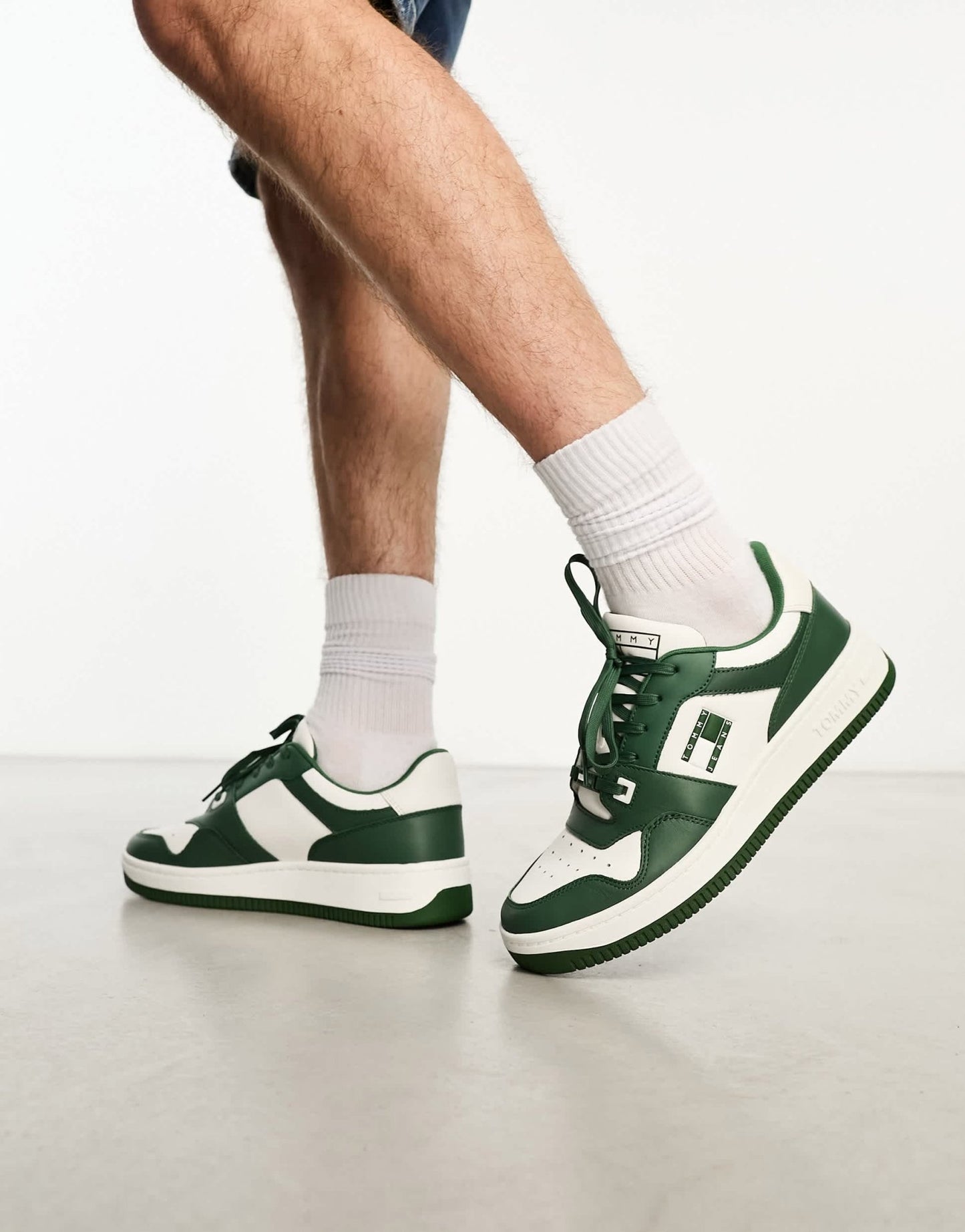 Tommy Jeans premium basket trainers in green - ASOS Sample Sale EU Store