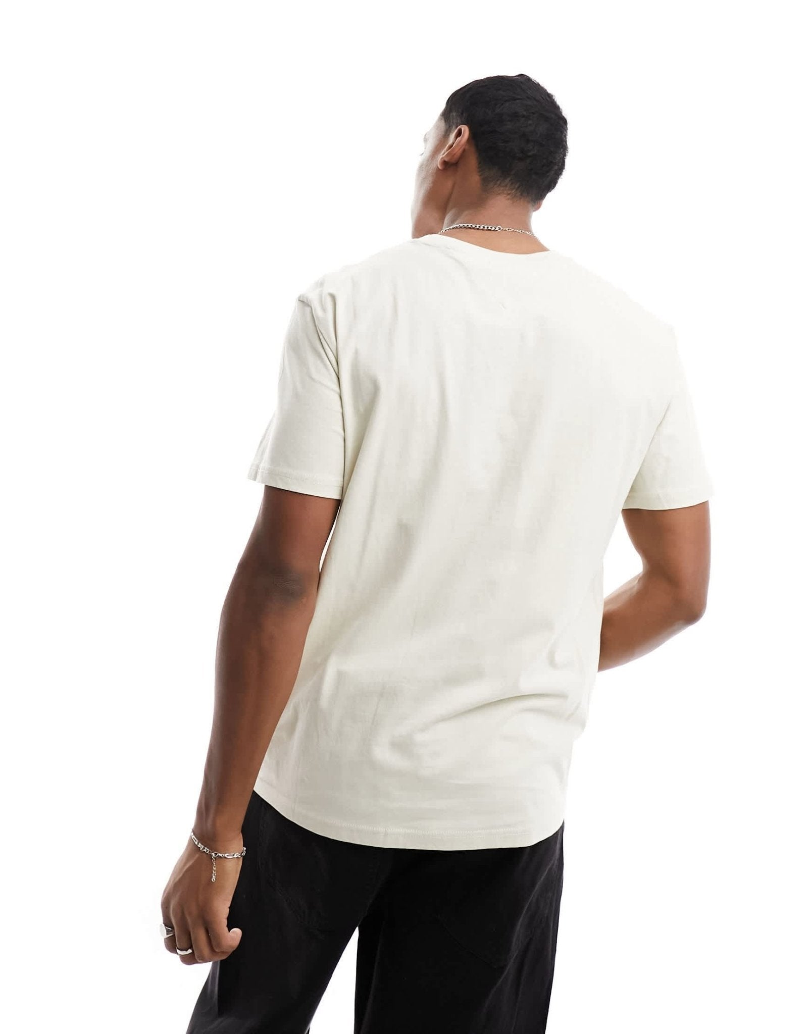 Tommy Jeans regular linear logo t-shirt in beige - ASOS Sample Sale EU Store
