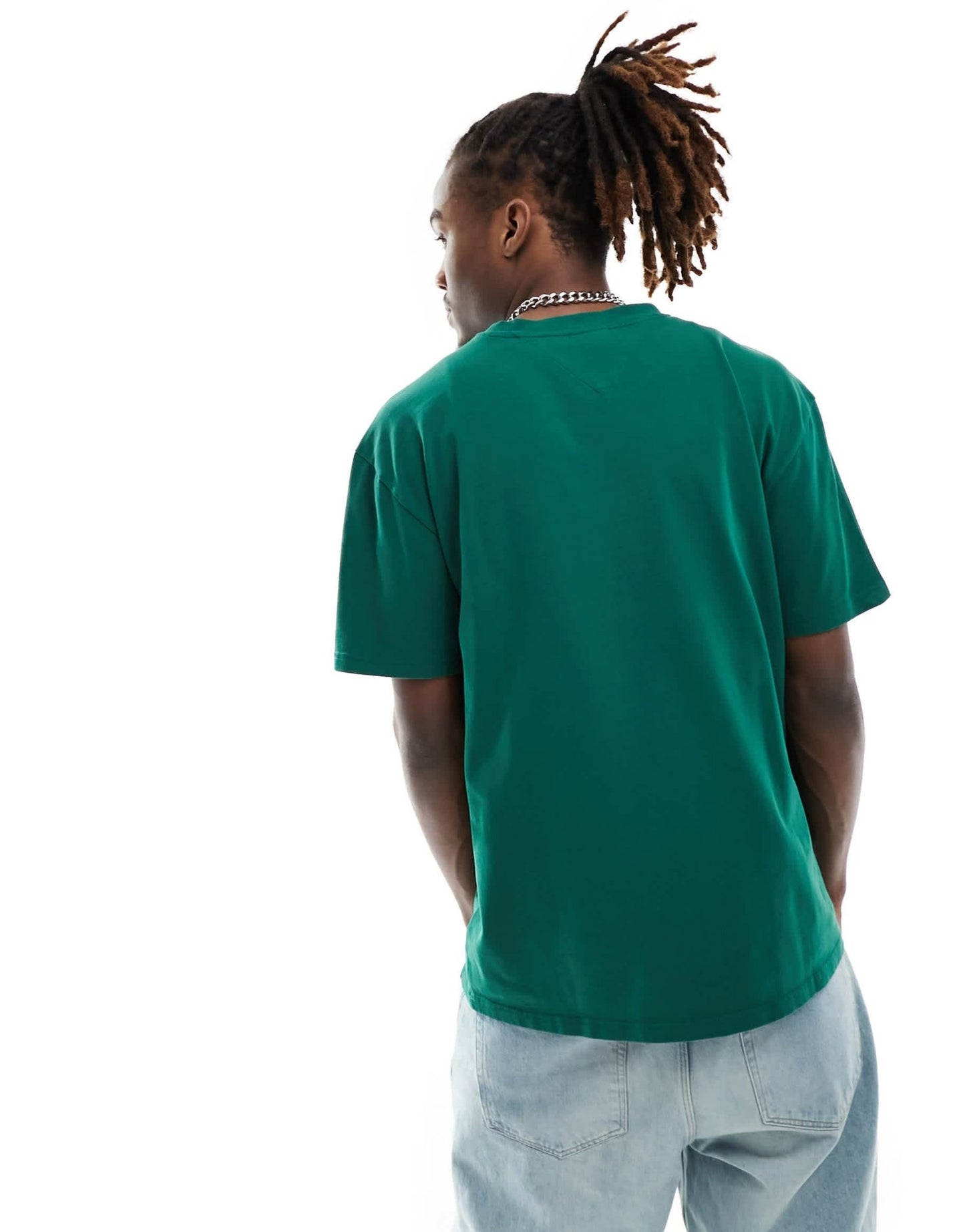 Tommy Jeans regular tonal flag logo t-shirt in green - ASOS Sample Sale EU Store