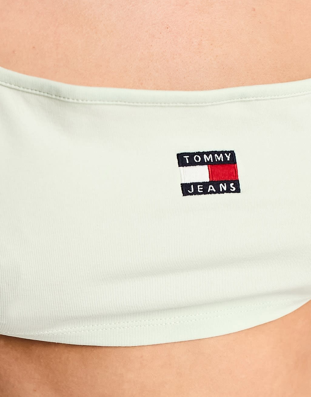 Tommy Jeans ultra crop tie back top in mint green - ASOS Sample Sale EU Store