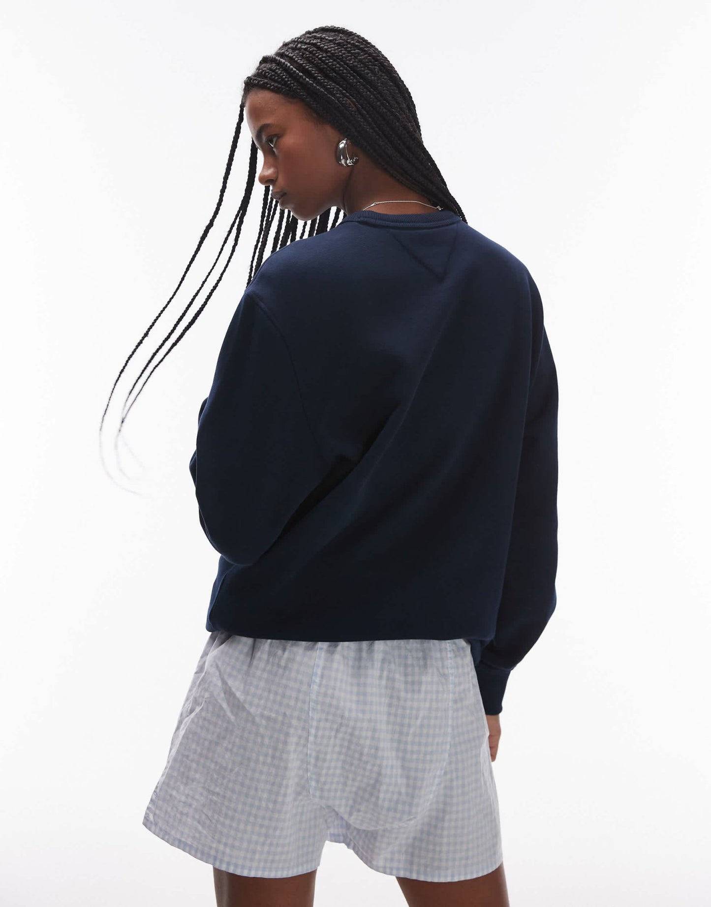 Tommy Jeans unisex badge sweatshirt in navy - ASOS Sample Sale EU Store