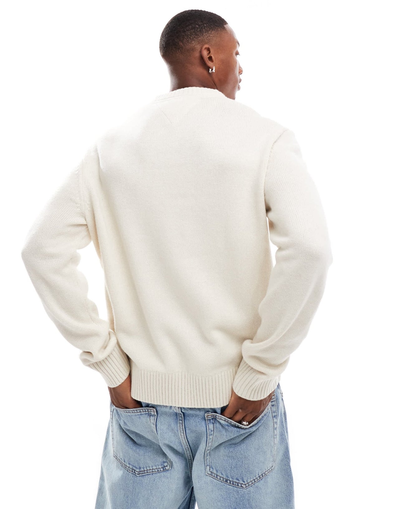 Tommy Jeans varsity logo jumper in off white - ASOS Sample Sale EU Store