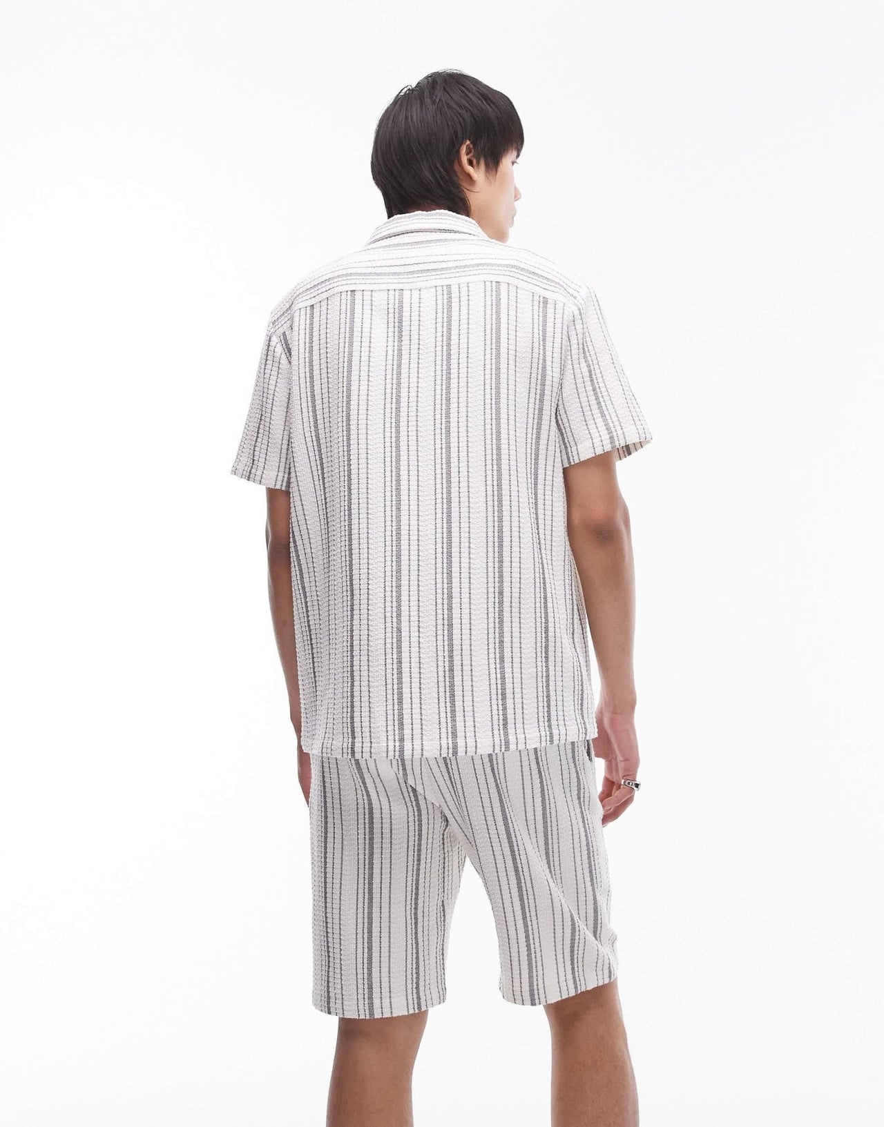Topman co - ord stripe shorts in ecru - ASOS Sample Sale EU Store