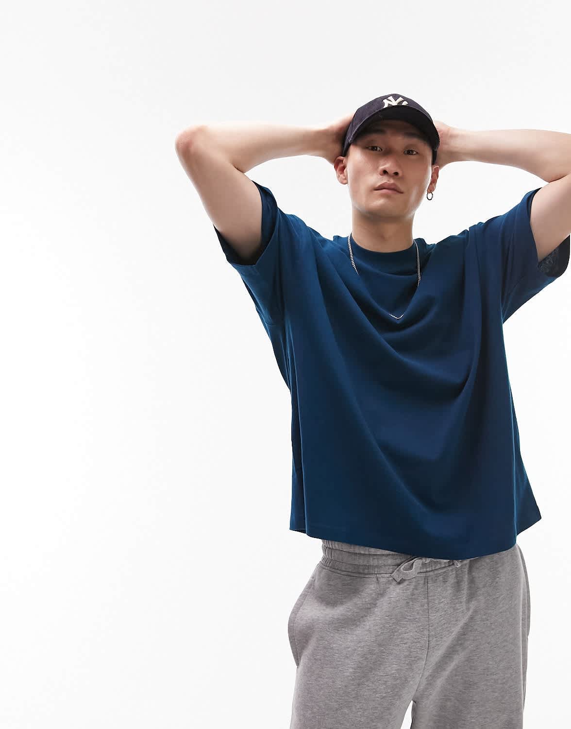 Topman extreme oversized fit t-shirt in mid blue - ASOS Sample Sale EU Store
