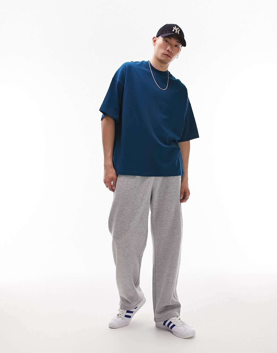 Topman extreme oversized fit t-shirt in mid blue - ASOS Sample Sale EU Store