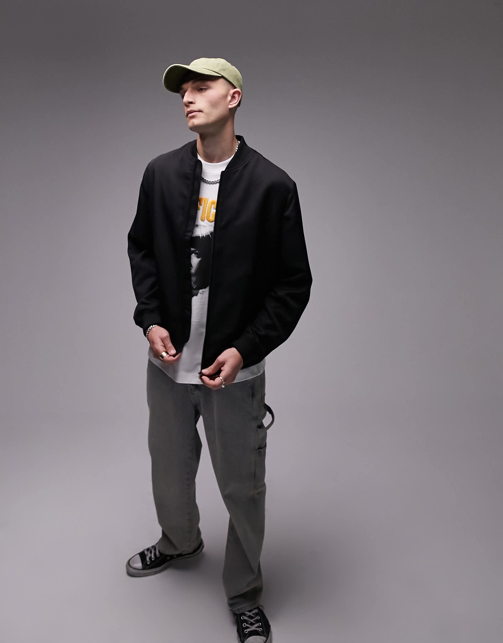 Topman lightweight bomber in black - ASOS Sample Sale EU Store