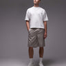 Topman linen blend short in stone