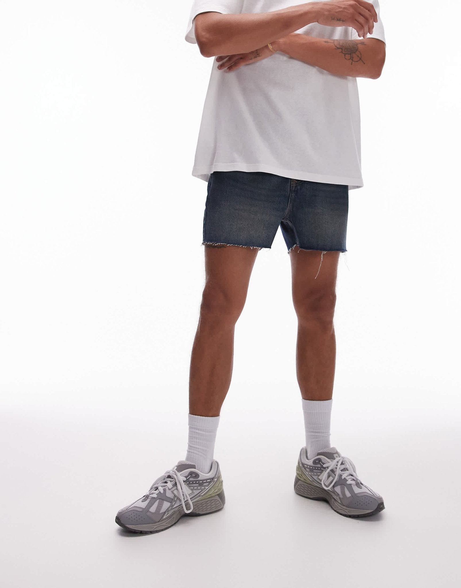 Topman micro denim shorts in dark wash - ASOS Sample Sale EU Store