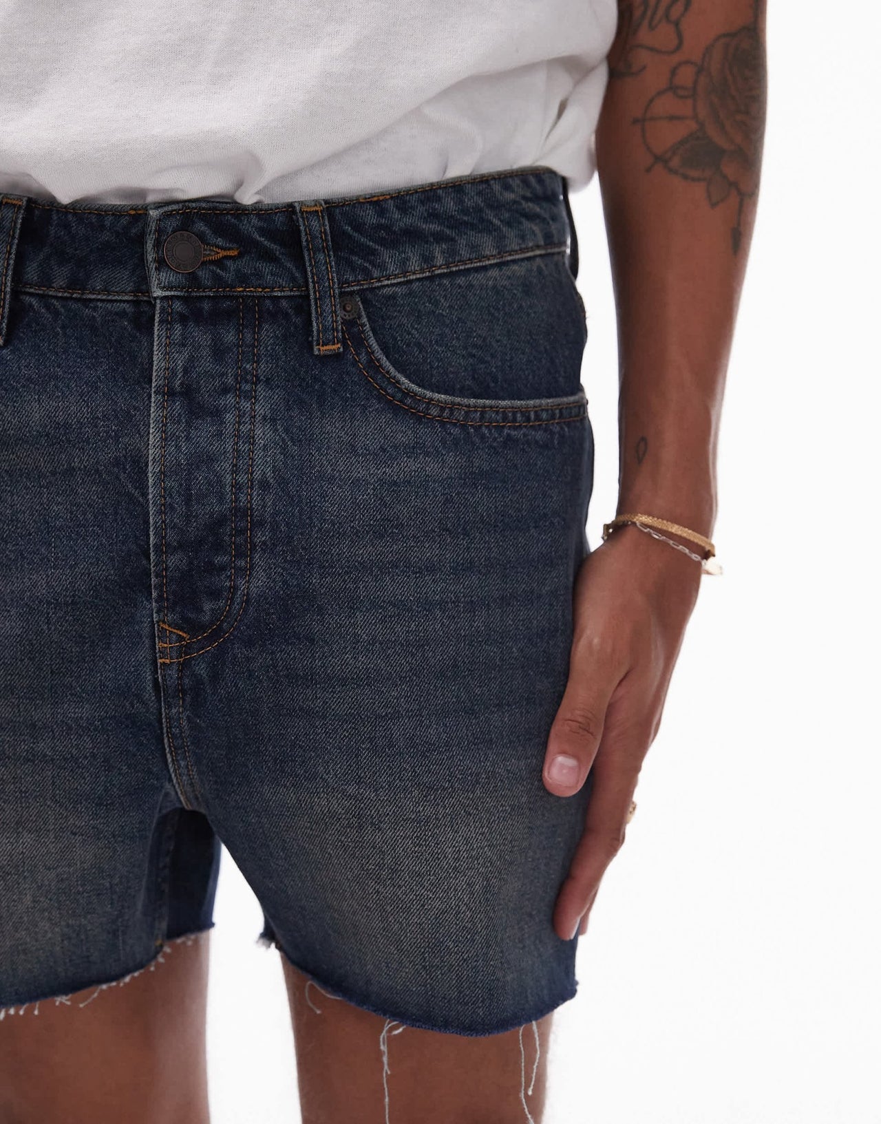 Topman micro denim shorts in dark wash - ASOS Sample Sale EU Store