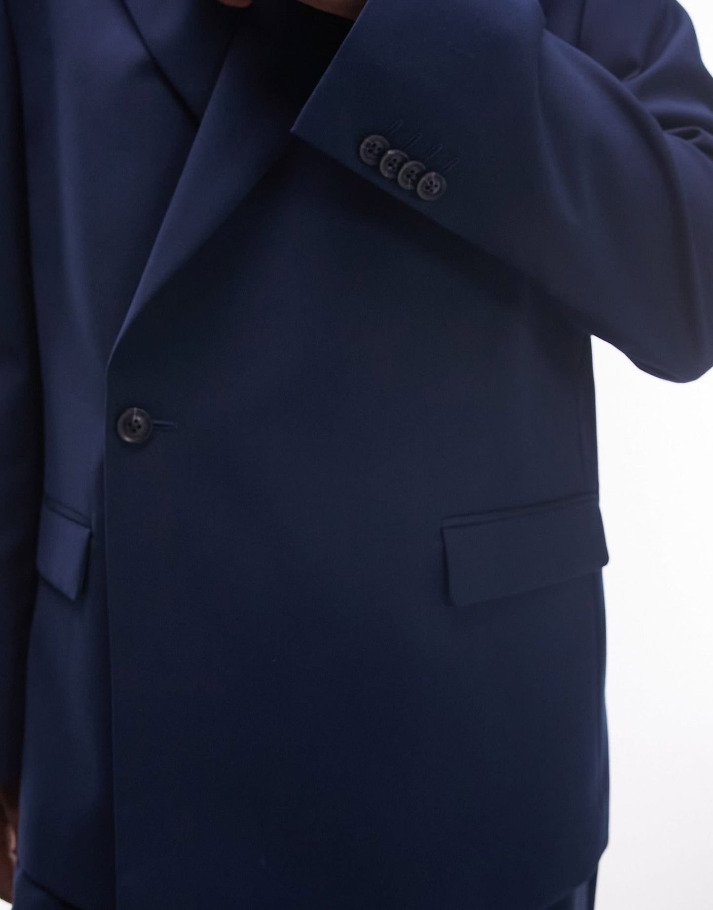 Topman modern fit suit jacket in navy - ASOS Sample Sale EU Store