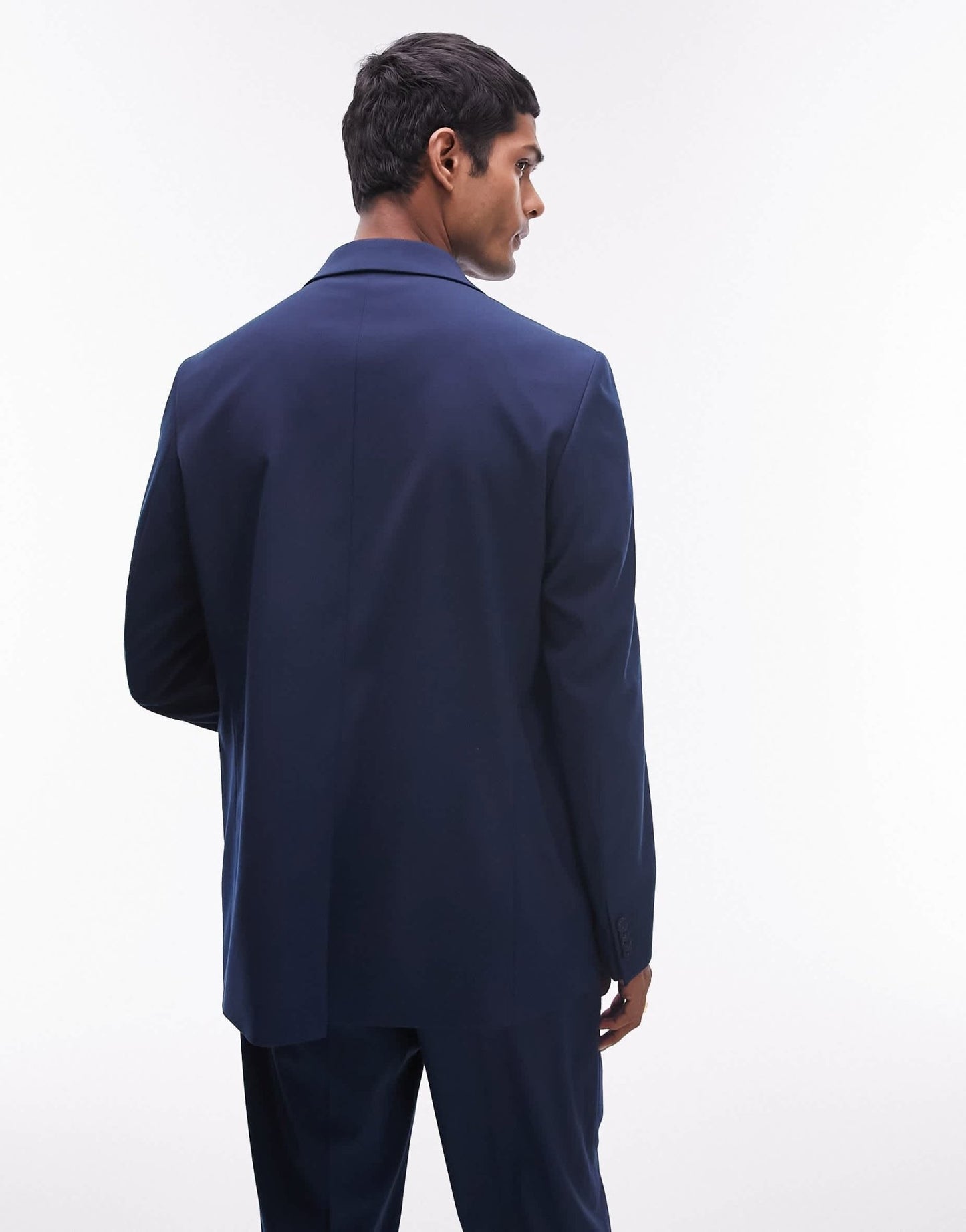Topman modern fit suit jacket in navy - ASOS Sample Sale EU Store