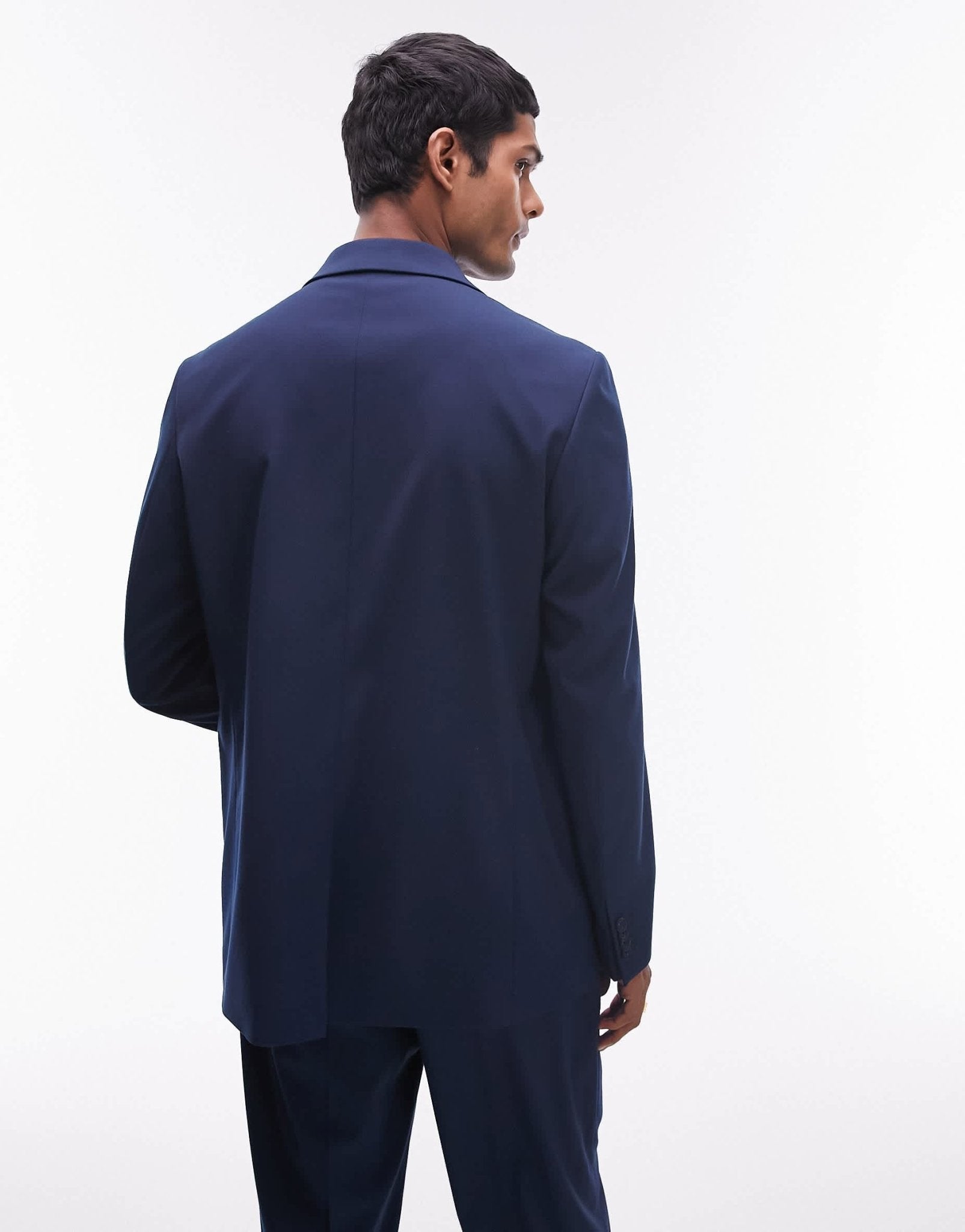 Topman modern fit suit jacket in navy - ASOS Sample Sale EU Store
