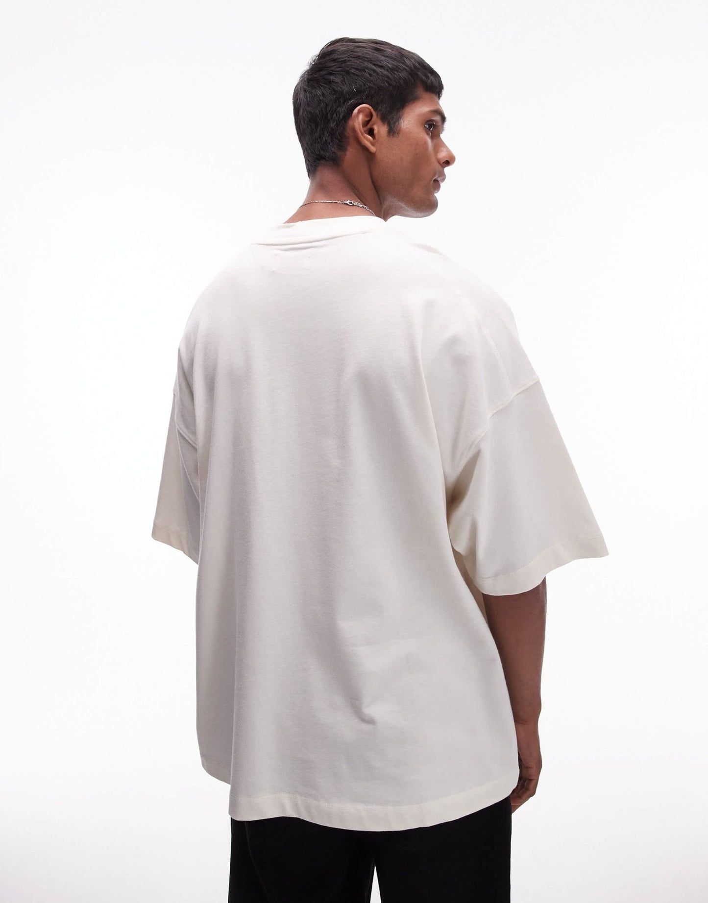 Topman premium extreme oversized fit t-shirt with humming bird embroidery in ecru - ASOS Sample Sale EU Store