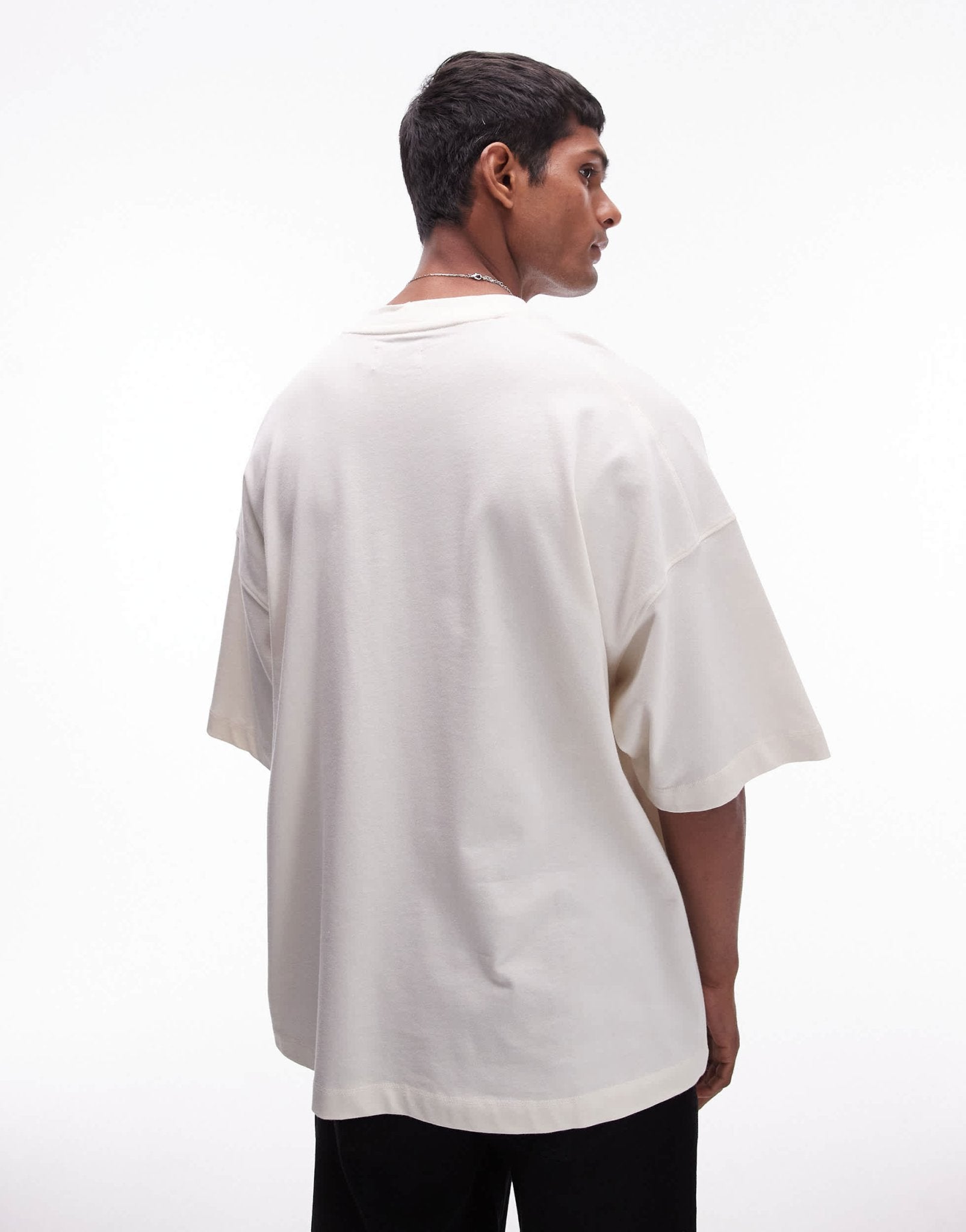 Topman premium extreme oversized fit t-shirt with humming bird embroidery in ecru - ASOS Sample Sale EU Store