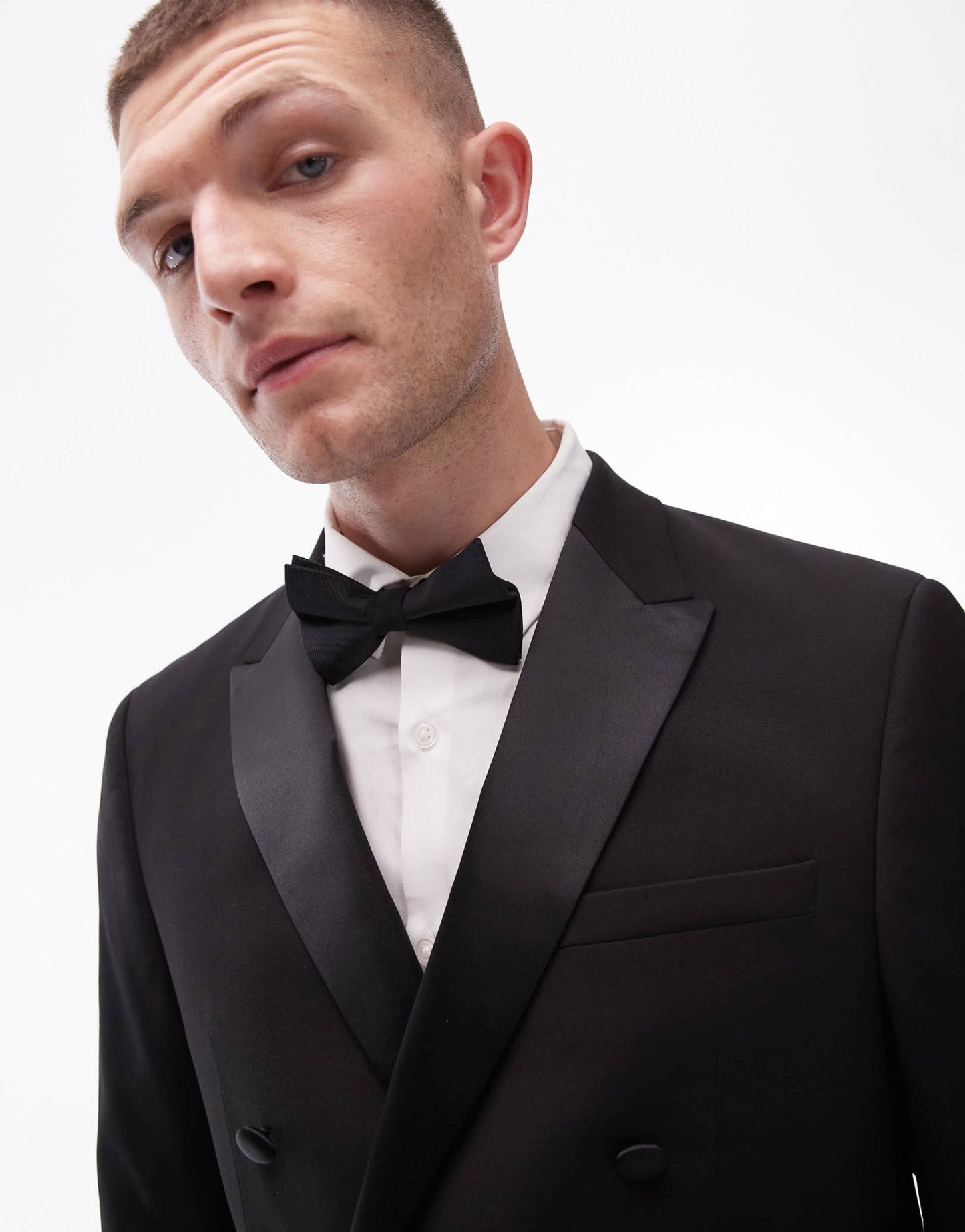 Topman premium slim wool tux suit jacket in black - ASOS Sample Sale EU Store