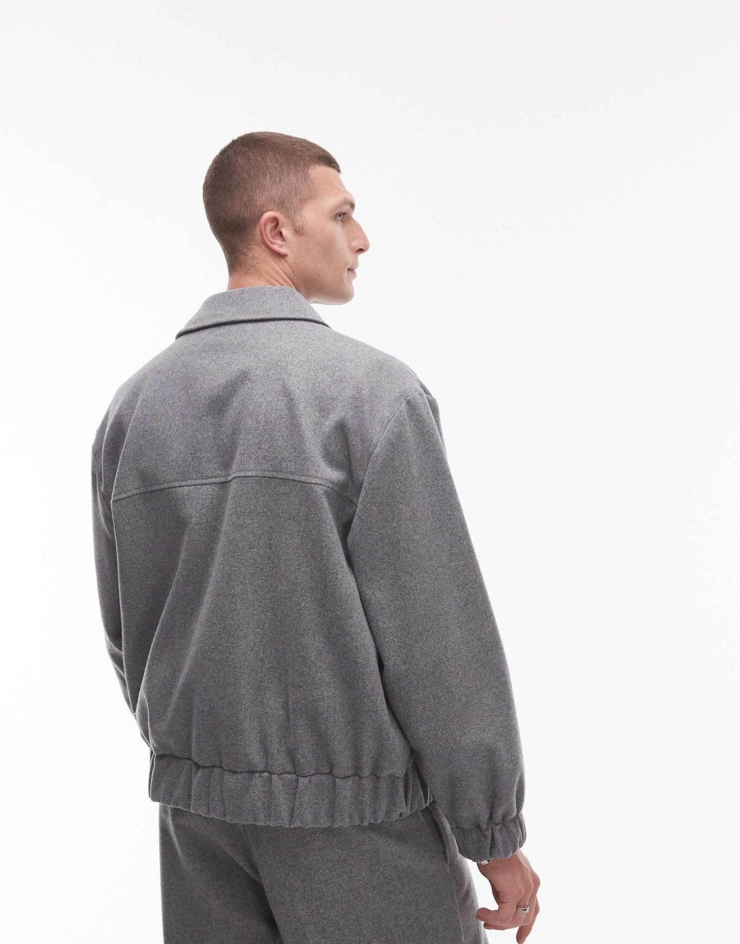 Topman premium wool mix harrington in grey - ASOS Sample Sale EU Store