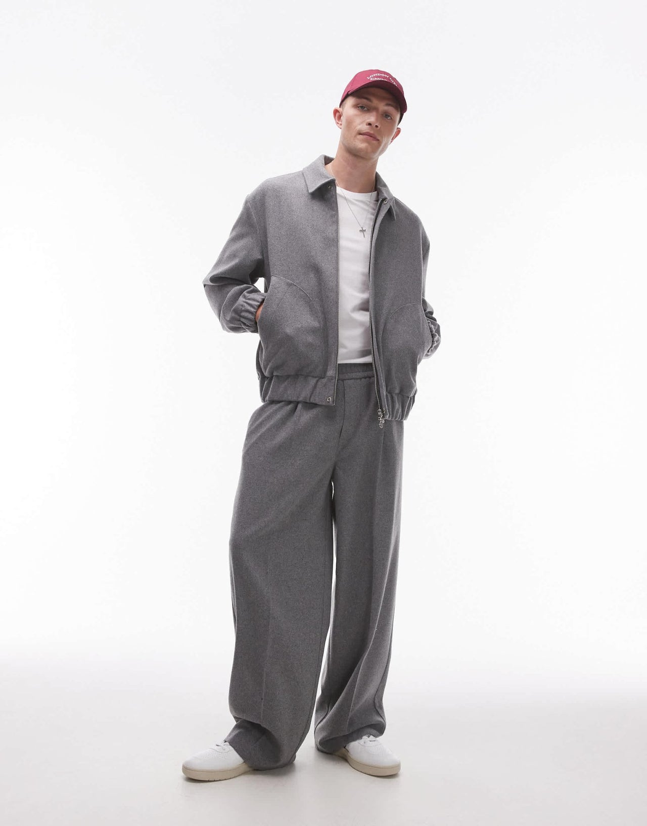 Topman premium wool mix harrington in grey - ASOS Sample Sale EU Store