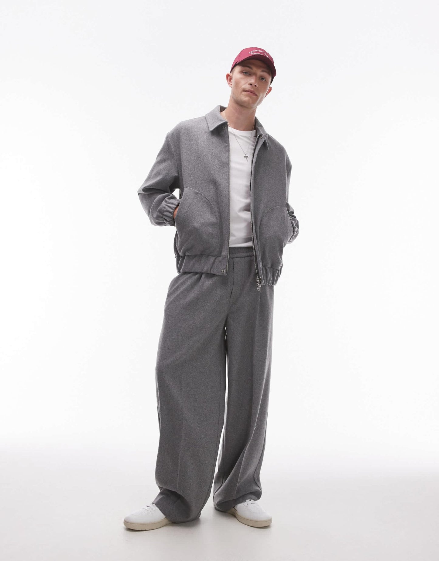 Topman premium wool mix harrington in grey - ASOS Sample Sale EU Store
