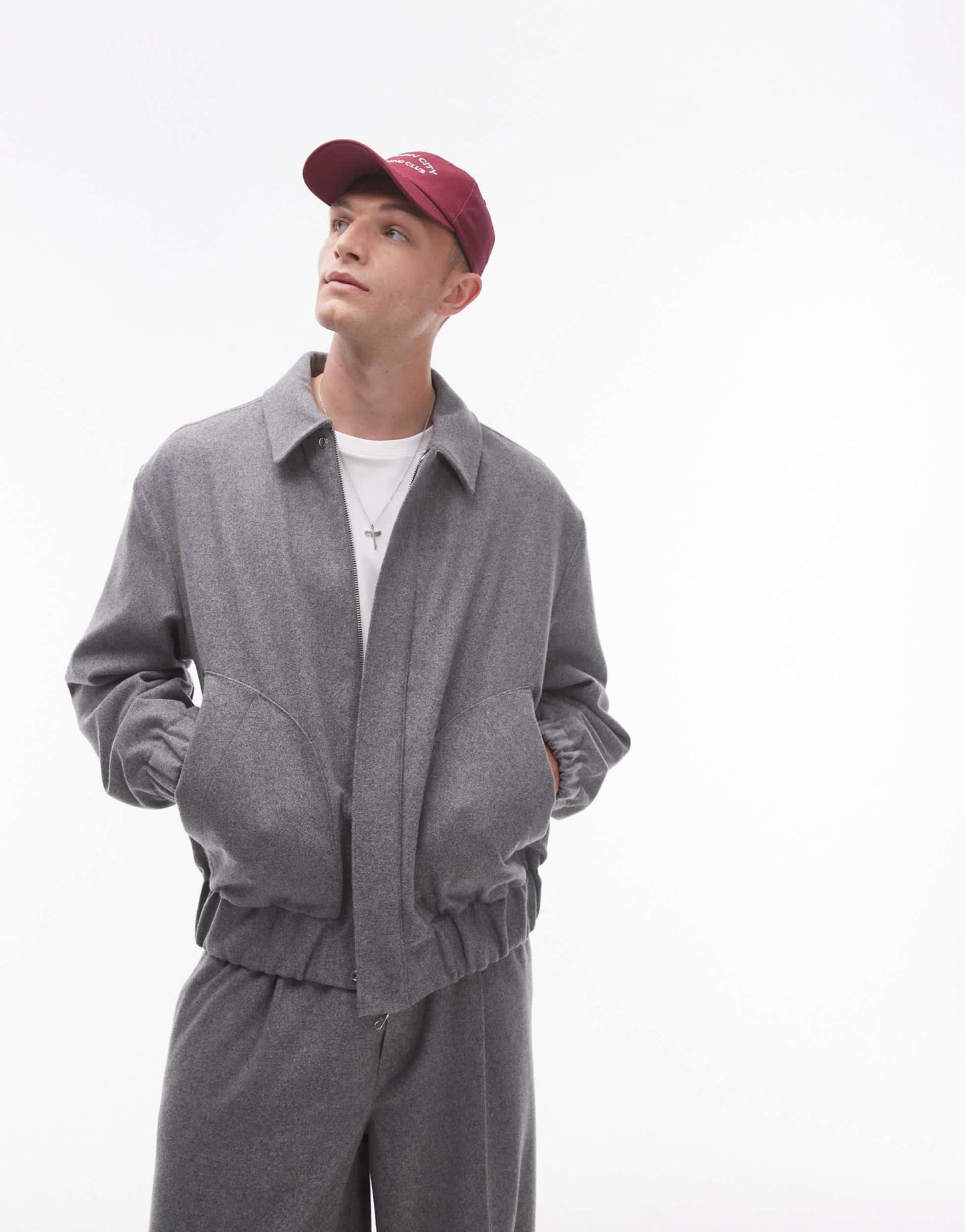 Topman premium wool mix harrington in grey - ASOS Sample Sale EU Store