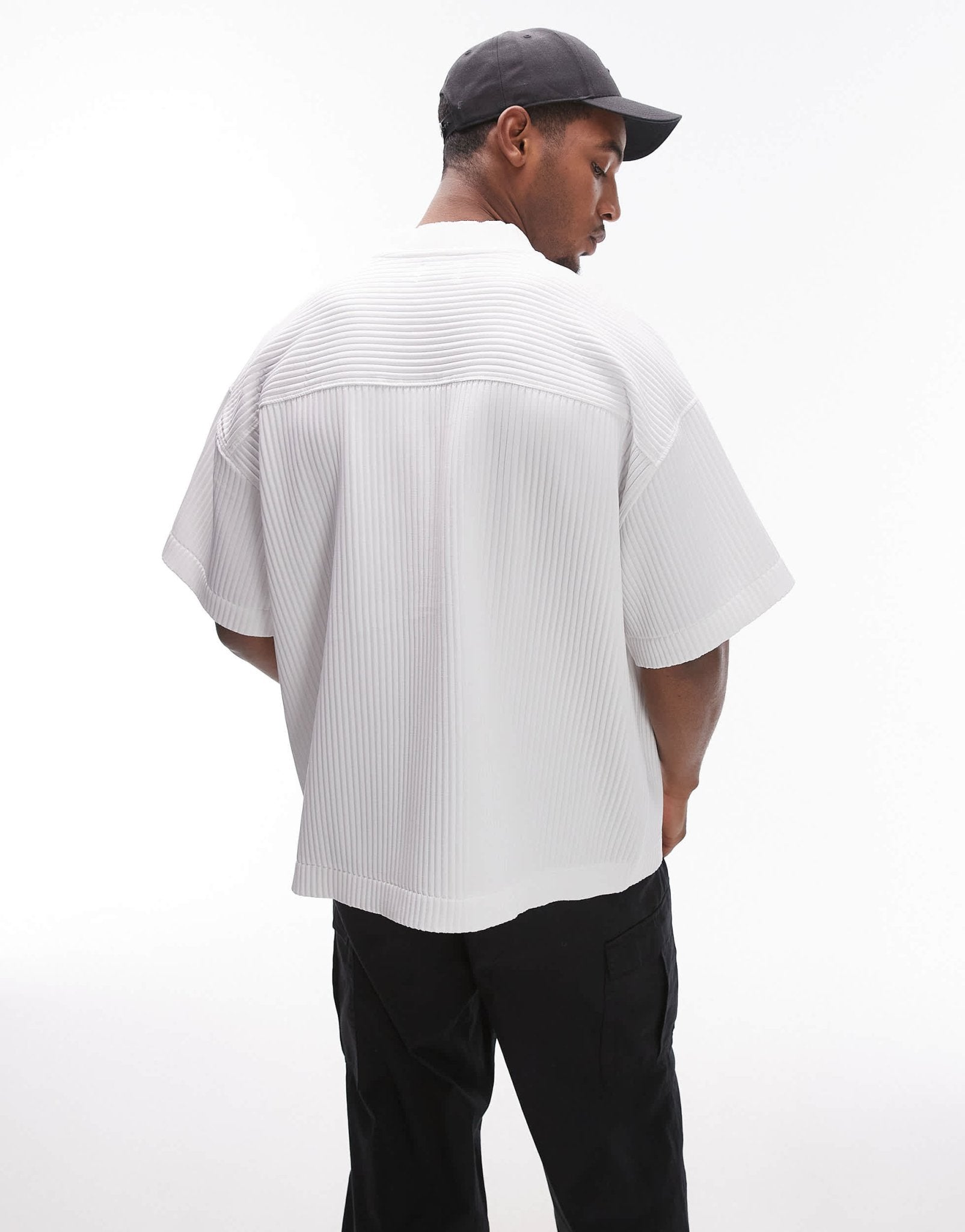 Topman relaxed fit plisse t-shirt with 89 print in white - ASOS Sample Sale EU Store