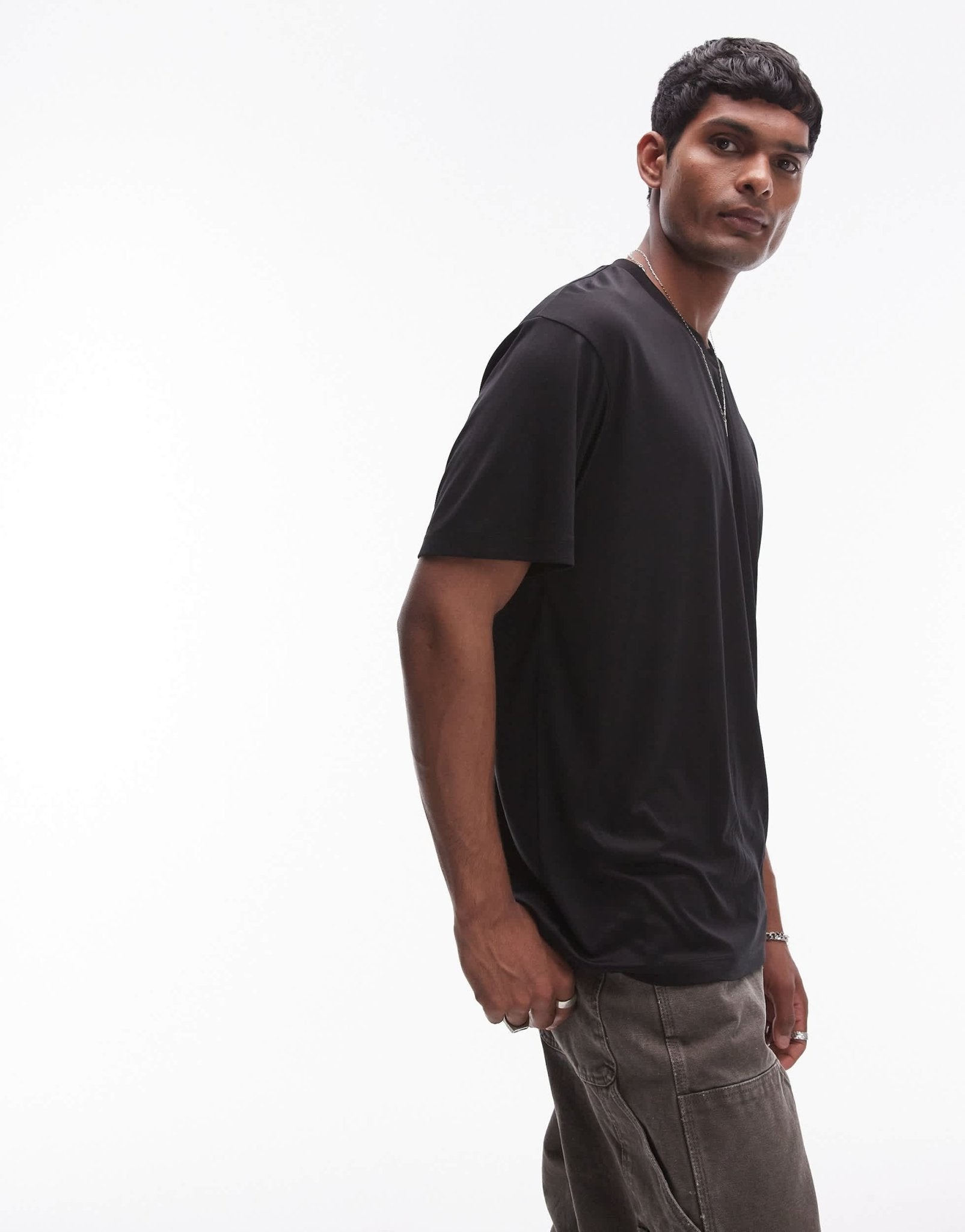 Topman relaxed fit sheer t-shirt in black - BLACK - ASOS Sample Sale EU Store