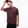 Camiseta de corte relajado con mezcla de lino Topman en marrón