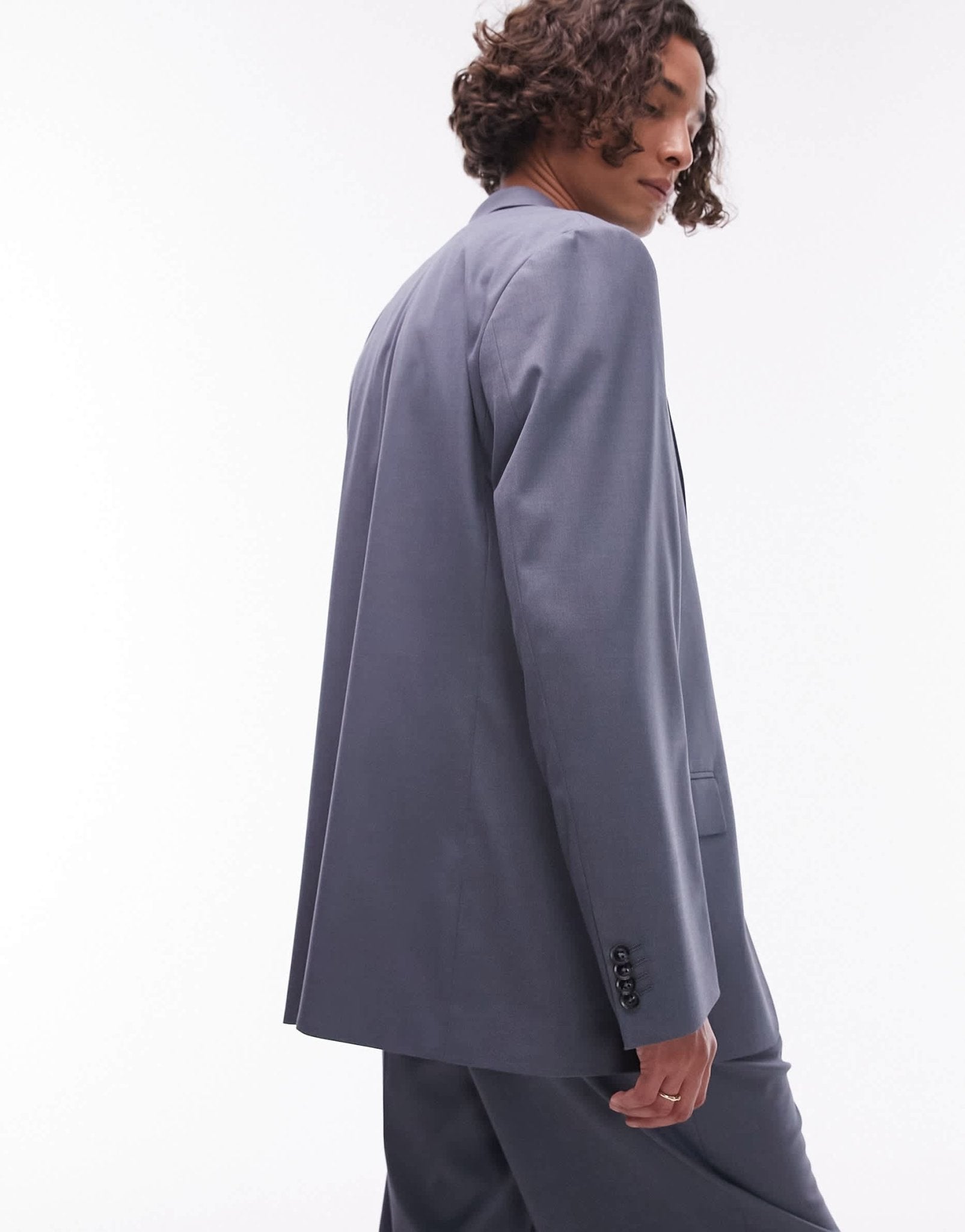 Topman relaxed suit jacket in blue - ASOS Sample Sale EU Store