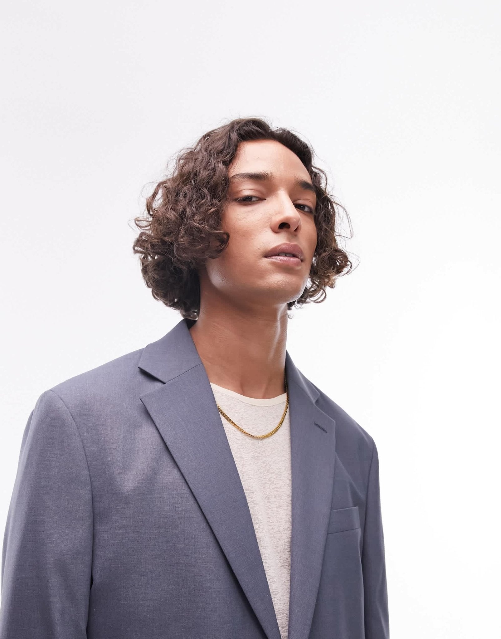 Topman relaxed suit jacket in blue - ASOS Sample Sale EU Store