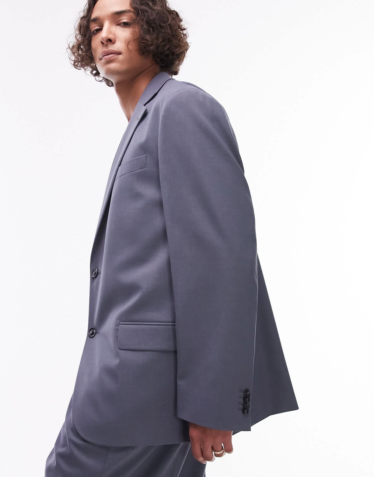 Topman relaxed suit jacket in blue - ASOS Sample Sale EU Store