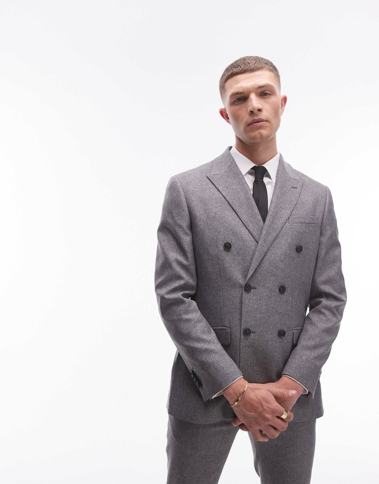 Topman skinny textured suit jacket in grey - ASOS Sample Sale EU Store