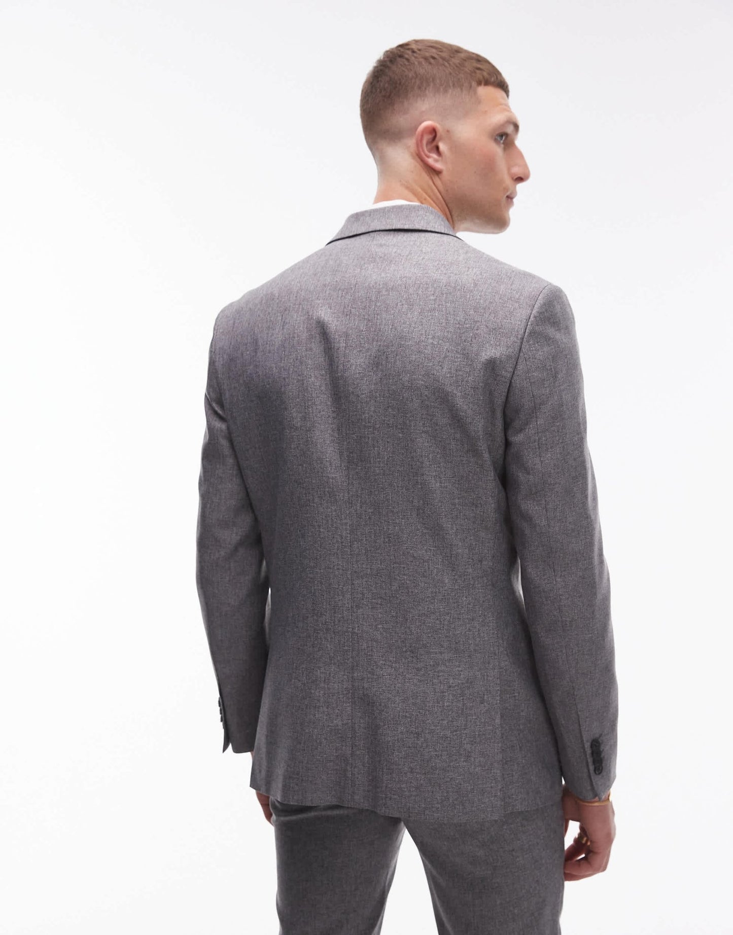 Topman skinny textured suit jacket in grey - ASOS Sample Sale EU Store