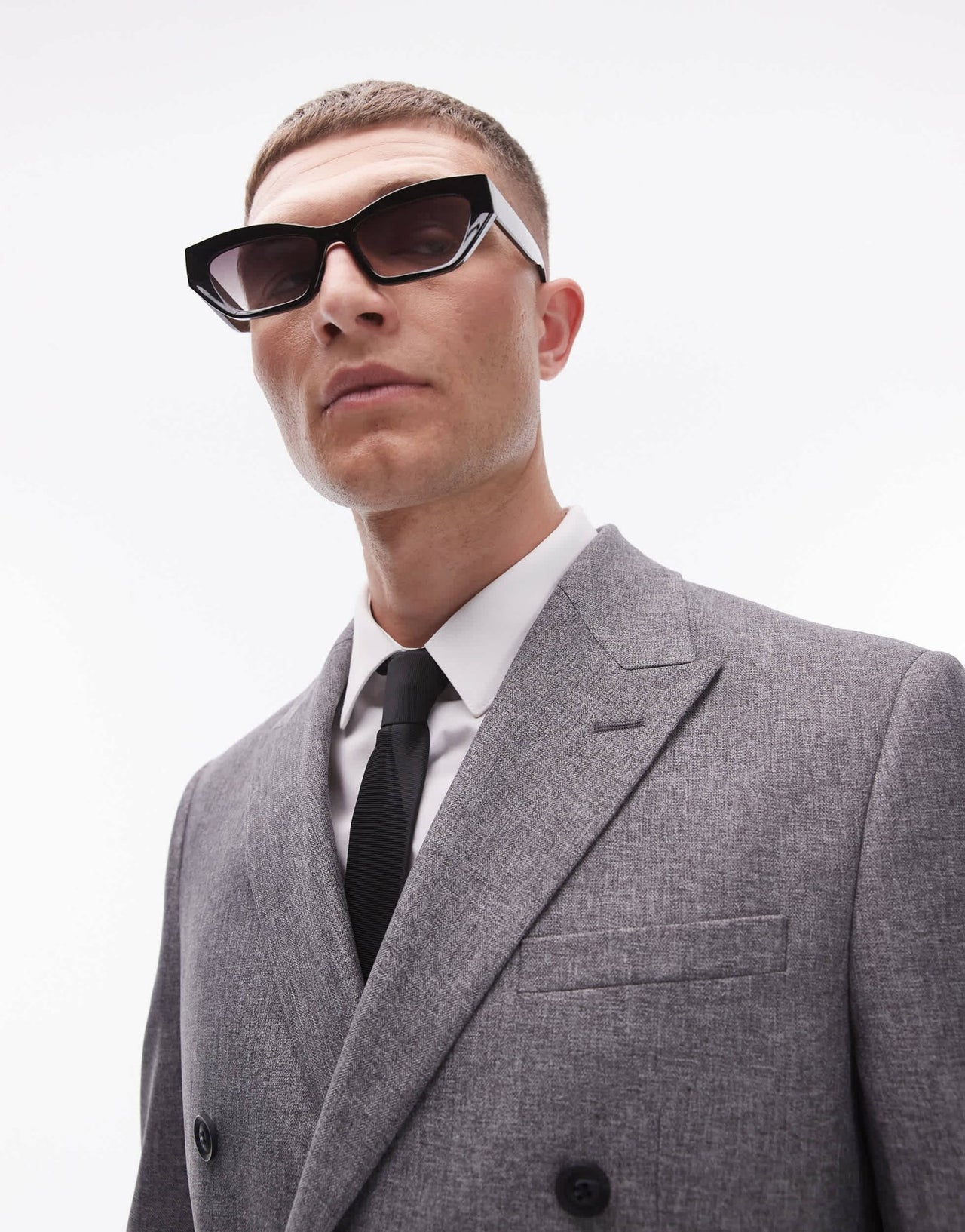 Topman skinny textured suit jacket in grey - ASOS Sample Sale EU Store