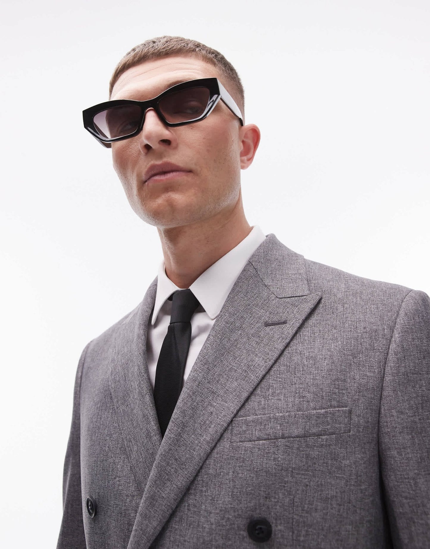 Topman skinny textured suit jacket in grey - ASOS Sample Sale EU Store